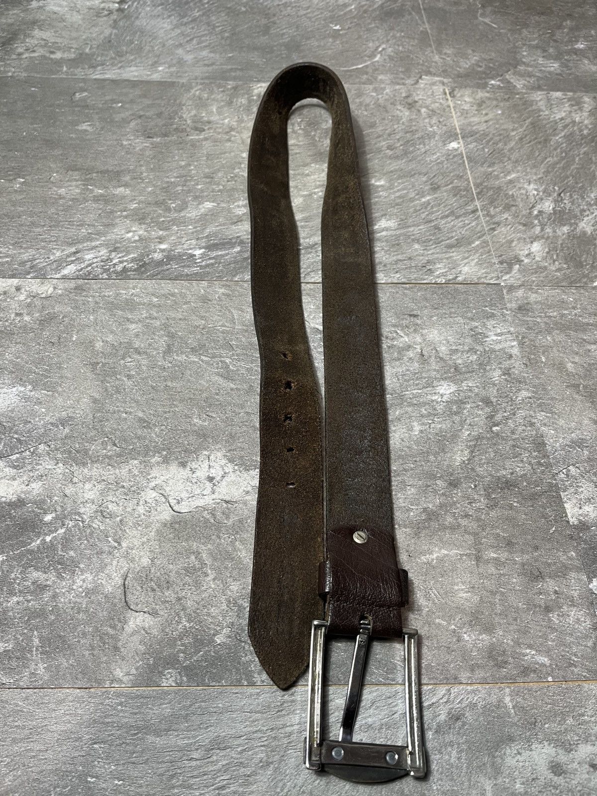 Diesel Vintage Diesel Leather Belt Monogram Big Logo Japanese Y2k Size ONE SIZE - 10 Thumbnail