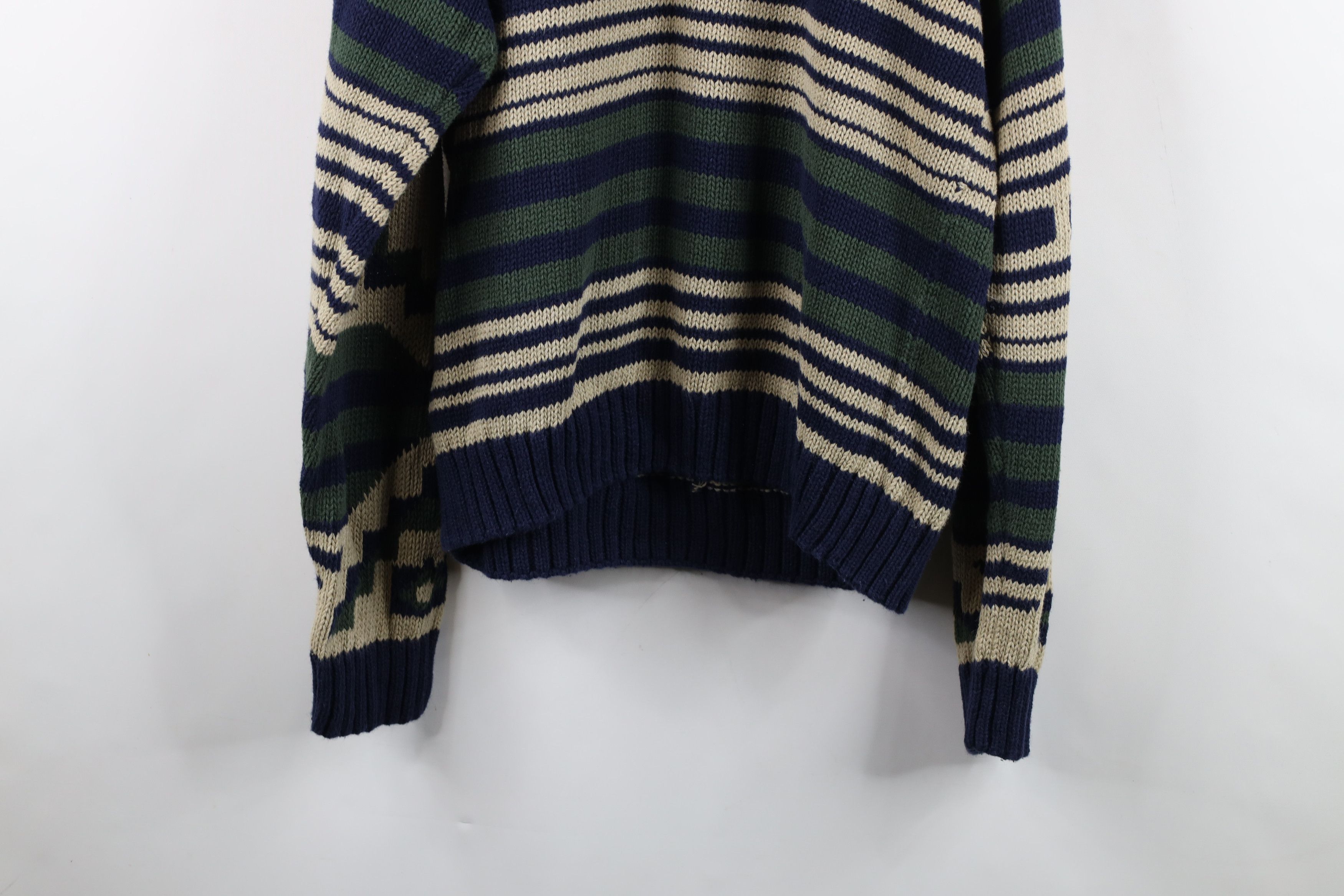 Vintage Vintage 90s Streetwear Geometric Knit Crewneck Sweater Size US L / EU 52-54 / 3 - 12 Thumbnail