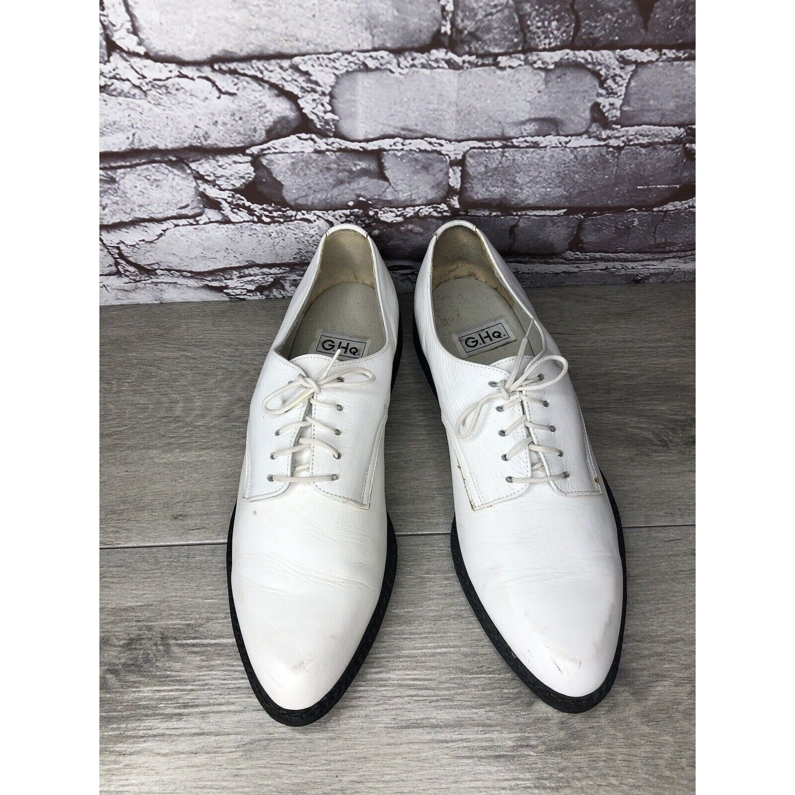 Other Banana Blues USA G.H.Q White Leather Plain Oxfords Shoes Men Size US 9.5 / EU 42-43 - 11 Thumbnail
