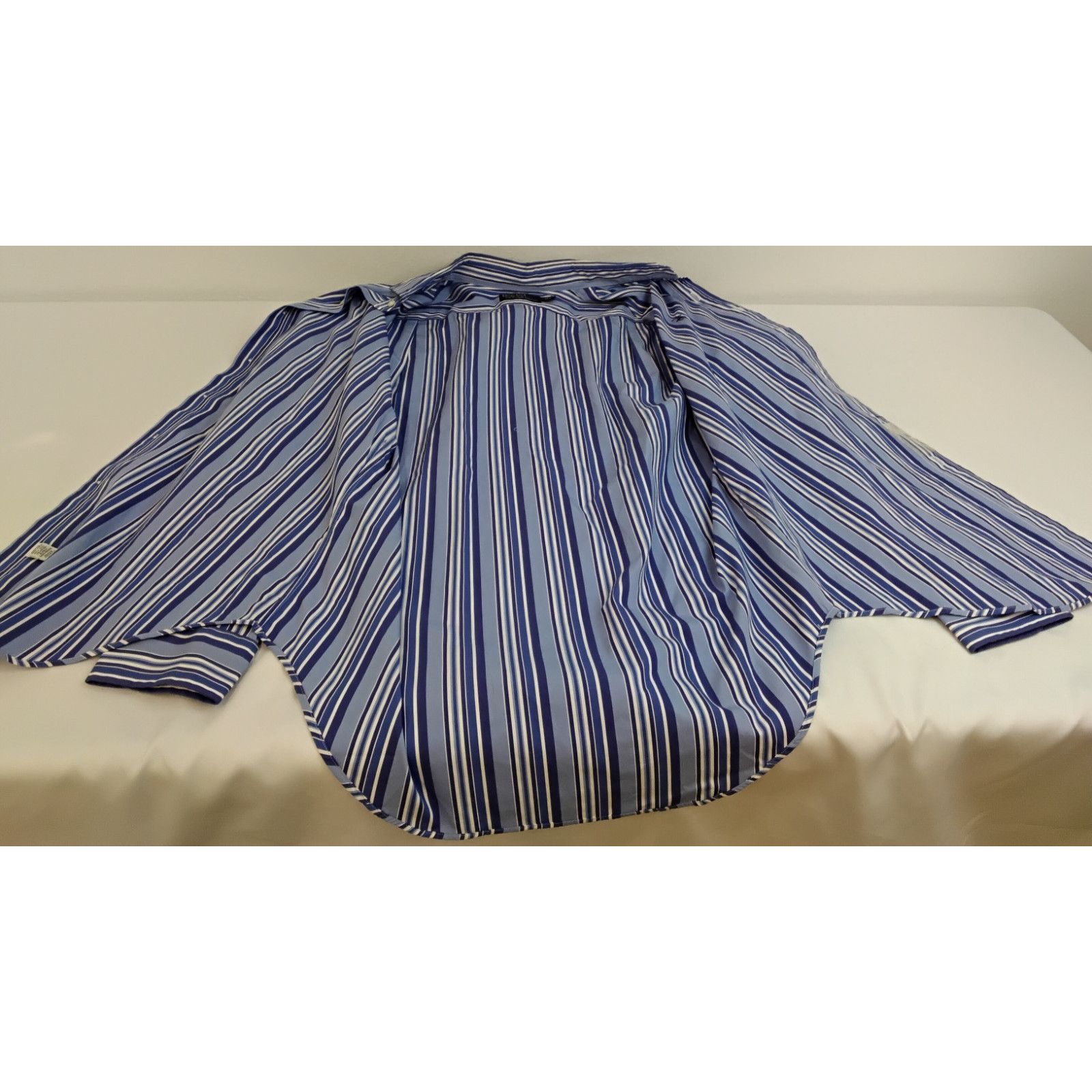 Polo Ralph Lauren Polo Ralph Lauren Dress Shirt Men L Blue Striped VTG 90s NWT Size US L / EU 52-54 / 3 - 6 Thumbnail