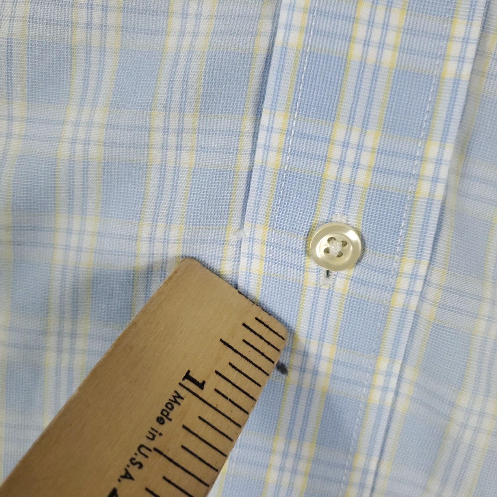 Brooks Brothers Brooks Brothers Shirt Mens 16.5 Blue Plaid Dress Button Up Long Sleeve Size 42R - 6 Thumbnail