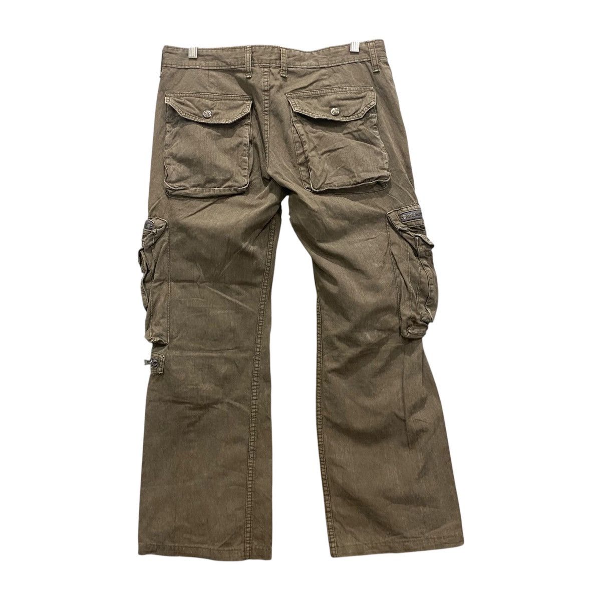 If Six Was Nine Bondage Style Surplus Multipocket Cargo Flared Pants Size US 32 / EU 48 - 2 Thumbnail