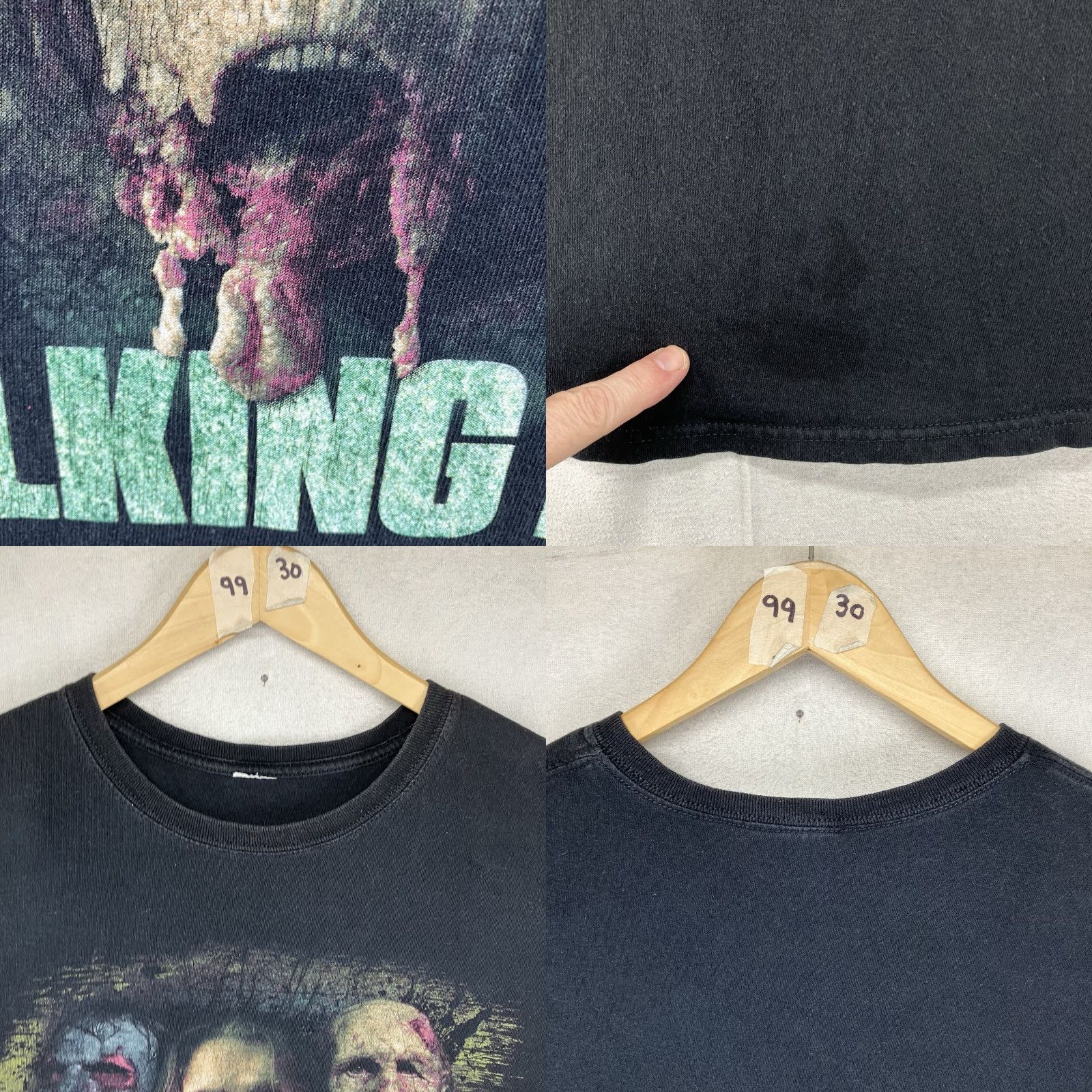 OAMC AMC The Walking Dead Heads Tee Shirt XL Black Oversized Mens Short Sleeve Crew Neck Z ombies Graphic Print 2013 2010-2019 Size US XL / EU 56 / 4 - 8 Thumbnail