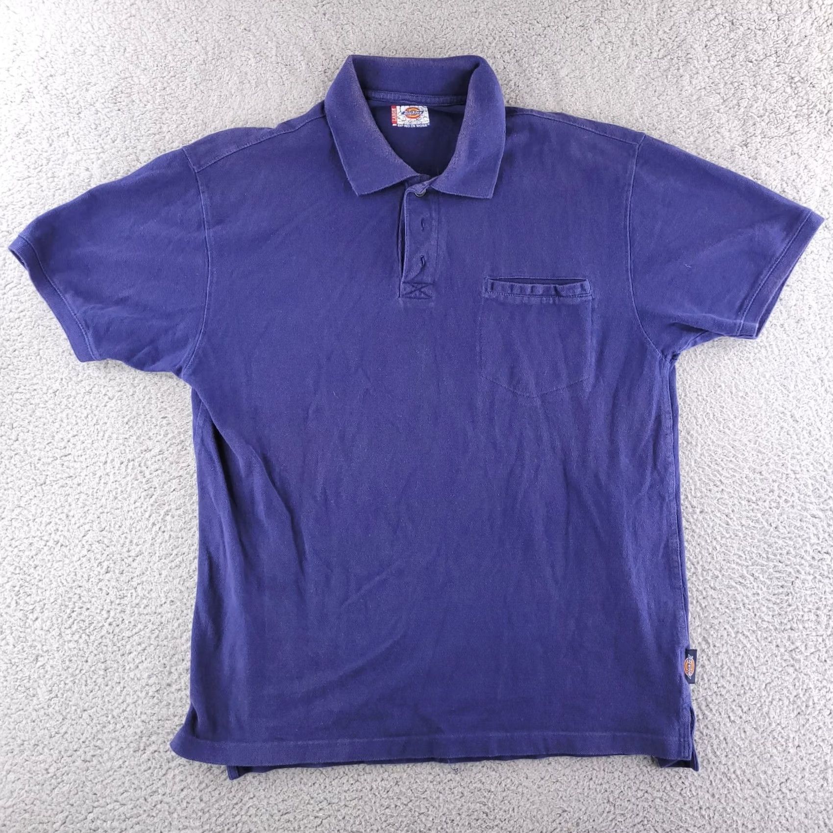 Dickies Dickies Shirt Mens Large Blue Polo Short Sleeve Collared Workwear Distressed Polo Shirt Mens Large Blue Vintage No Size US L / EU 52-54 / 3 - 2 Thumbnail