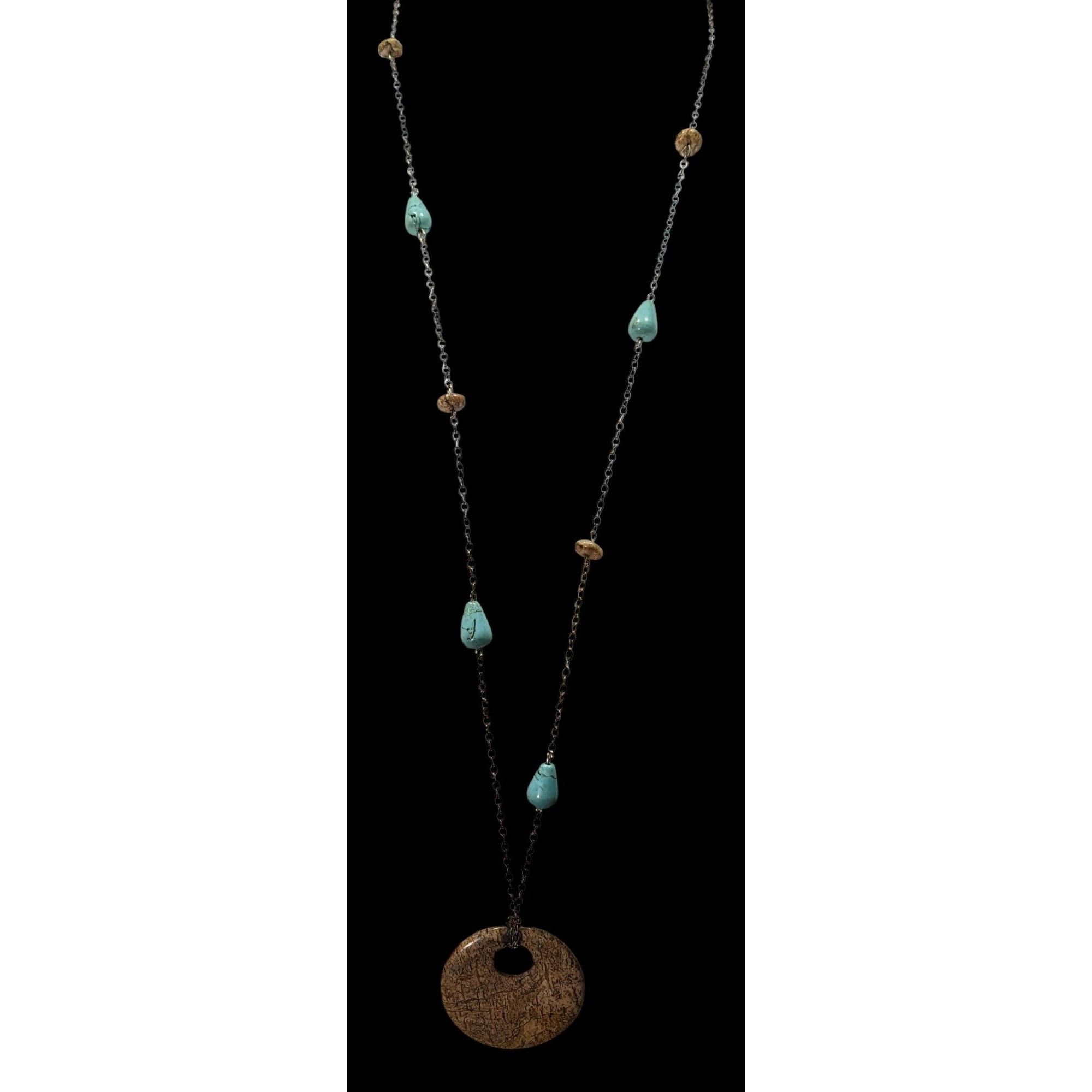 Other Bohemian Turquoise And Jasper Beaded Pendant Necklace Size ONE SIZE - 2 Thumbnail
