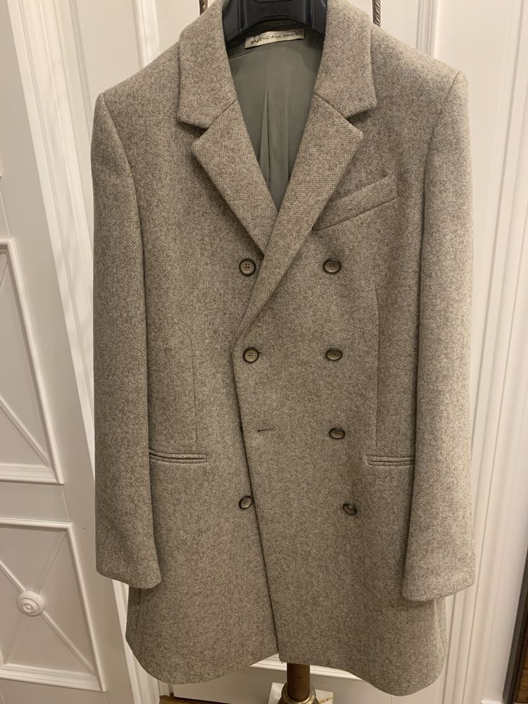 Balenciaga Balenciaga Wool Coat Silk Lining Size S / US 4 / IT 40 - 1 Thumbnail