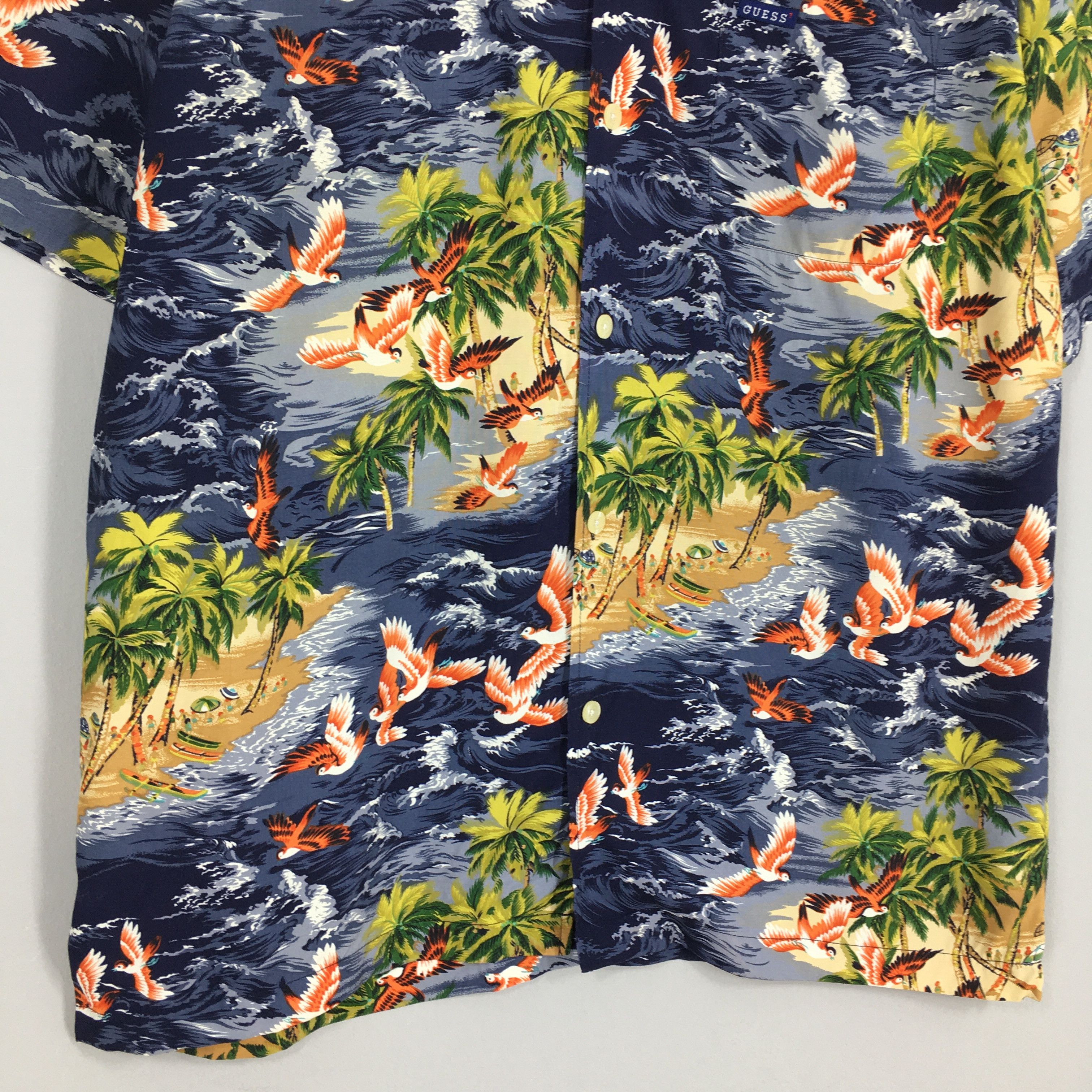 Guess Vintage Guess Hawaiian Aloha Tropical Rayon Shirt Medium Size US M / EU 48-50 / 2 - 4 Thumbnail