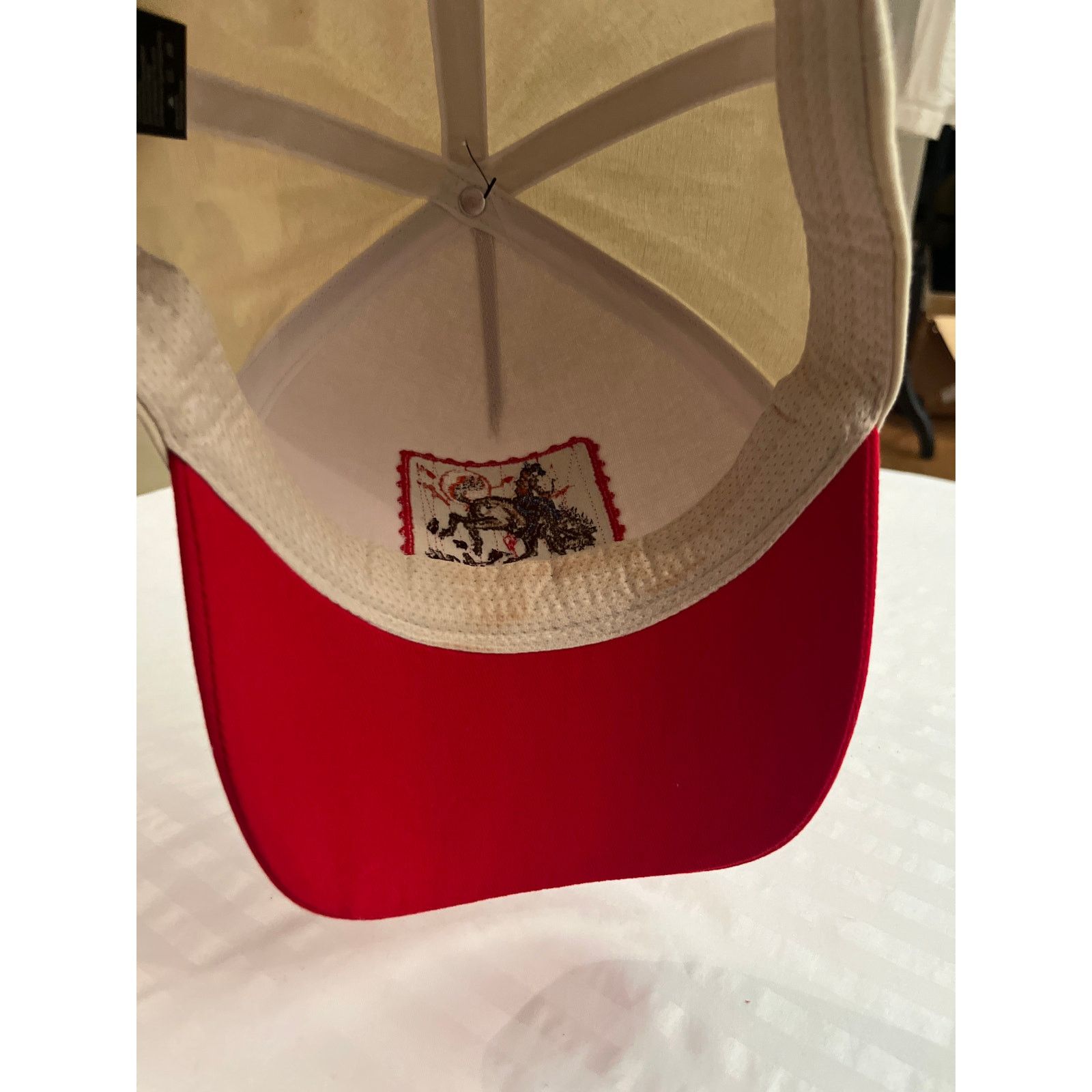 Other David & Young Howdy Cowboy Hat Cream Red Bucking Bronco Size ONE SIZE - 7 Thumbnail