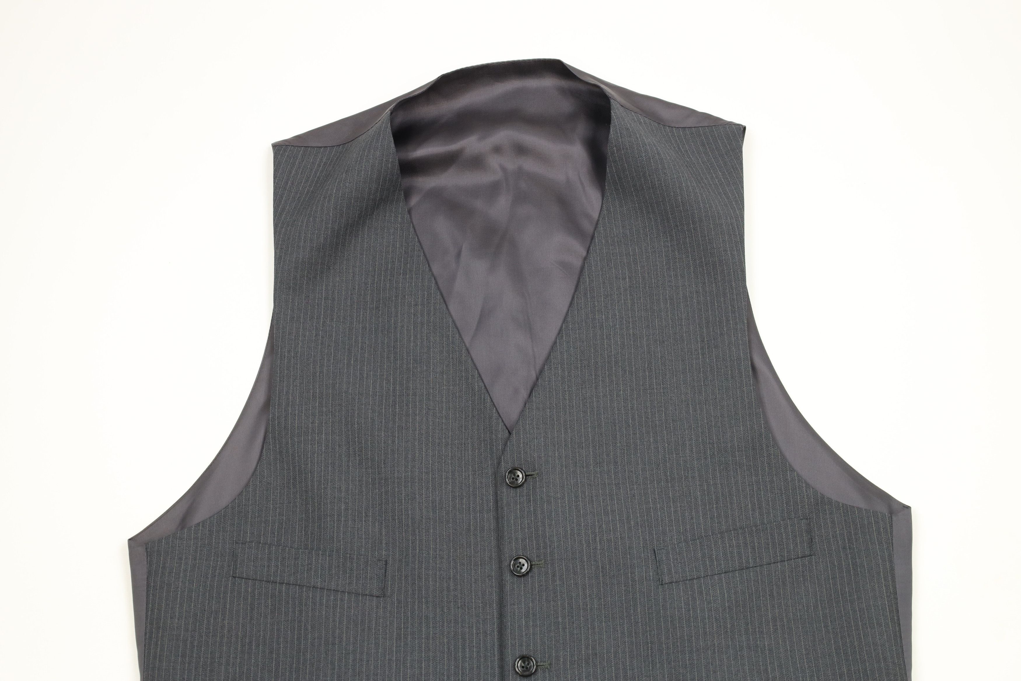 Vintage Vintage 90s Streetwear Wool Pinstriped 3 Piece Suit Size 44L - 15 Thumbnail
