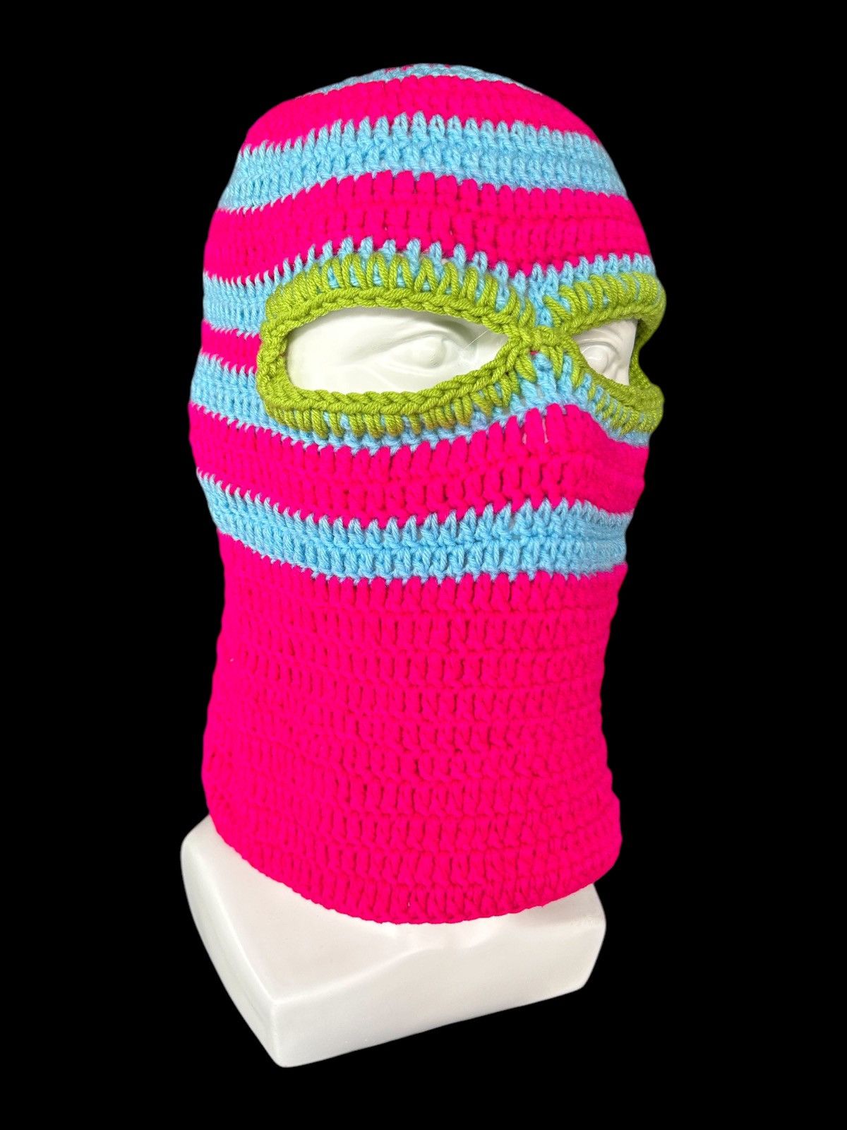Japanese Brand × Kapital × Vintage Rare Crochet Knitted Handmade Balaclava Masked ☠️☠️ Size ONE SIZE - 2 Thumbnail