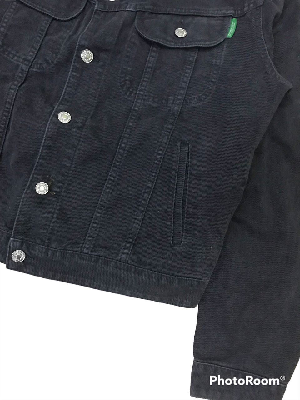 United Colors Of Benetton 💥United Colors Of Benetton Trucker Black Jacket Size US M / EU 48-50 / 2 - 4 Thumbnail