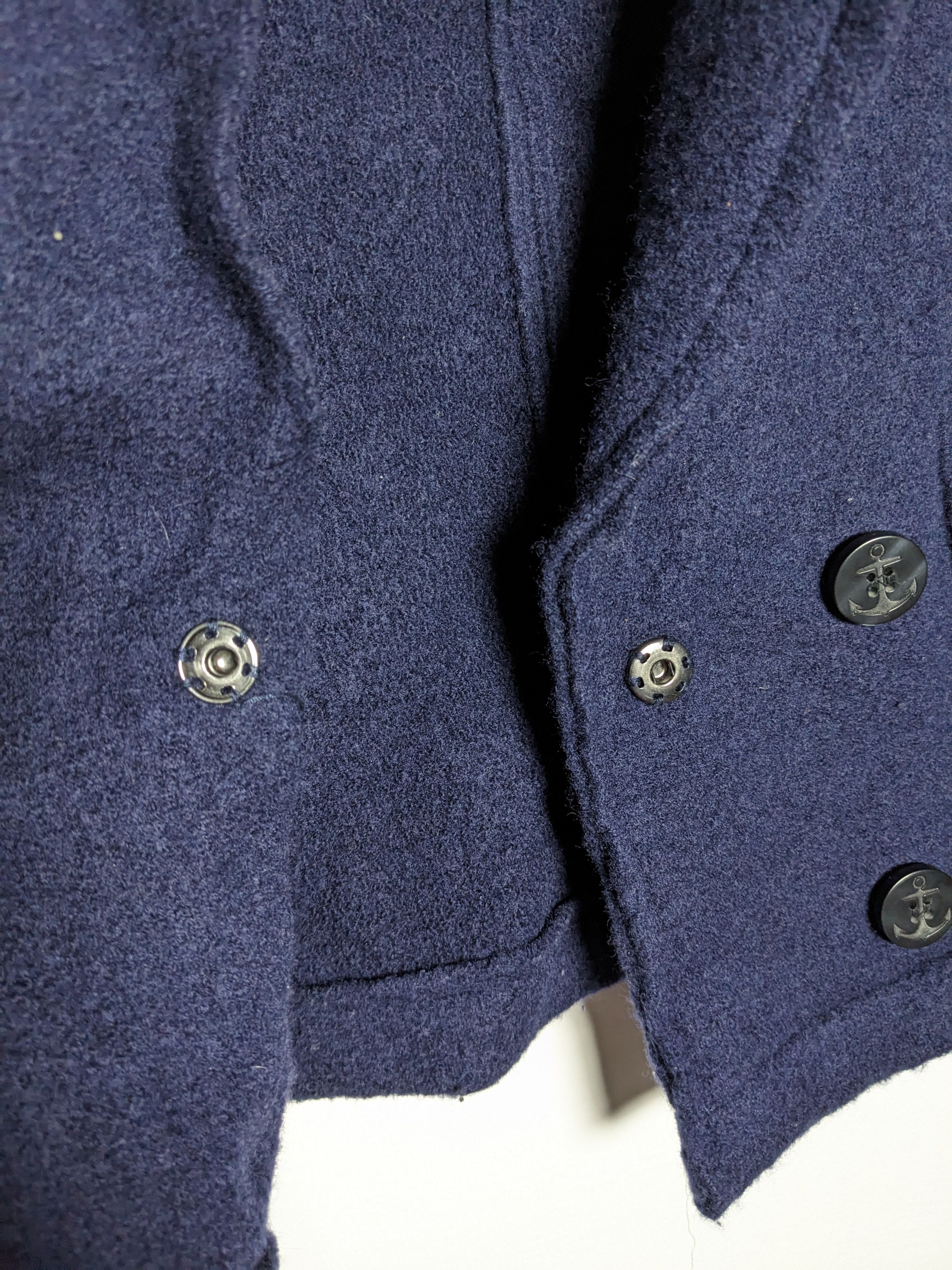 Diesel × Diesel Black Gold Diesel Cropped Peacoat Jacket Navy Blue Wool Size XS / US 0-2 / IT 36-38 - 5 Thumbnail