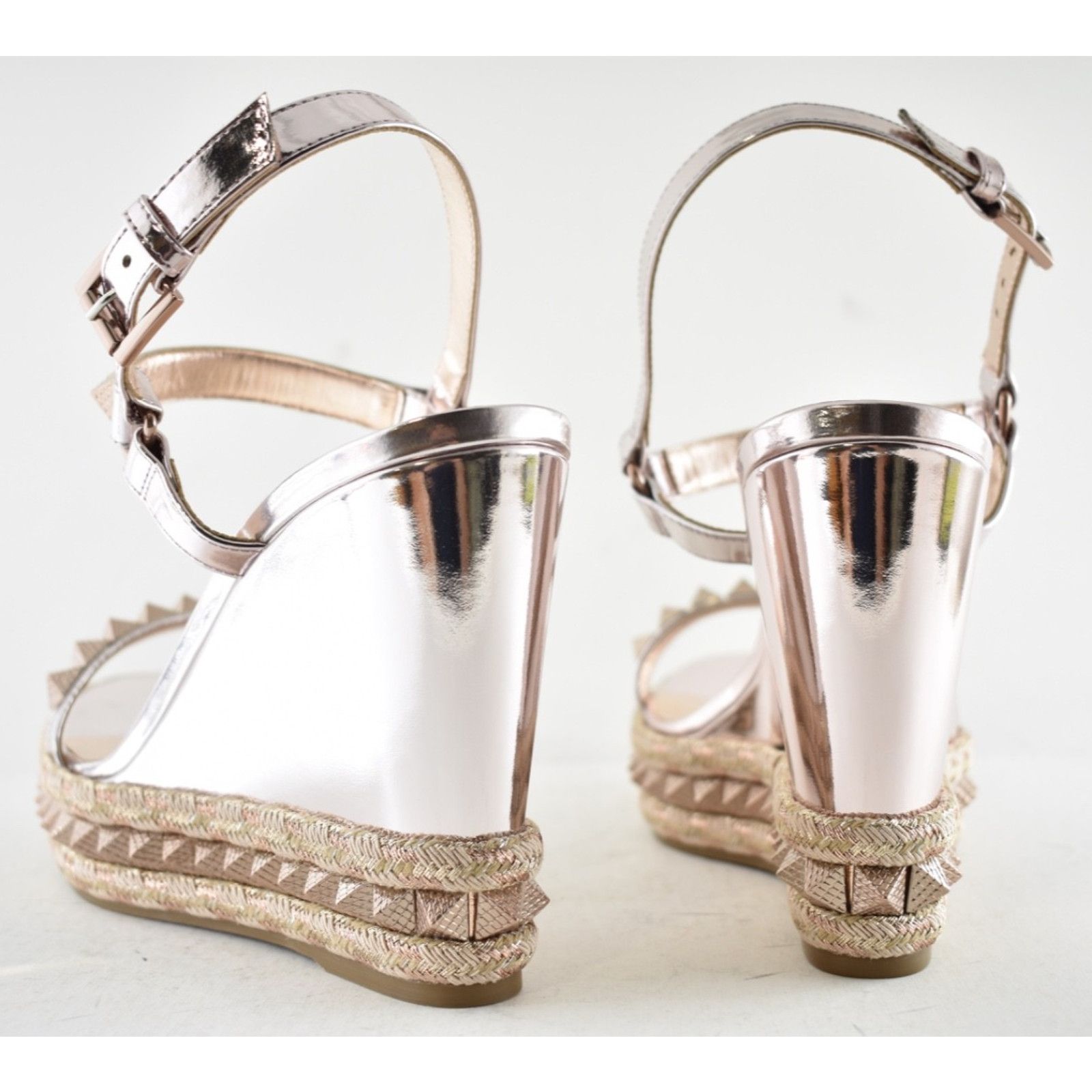 Christian Louboutin Pyraclou 110 Rose Gold Pink Platform