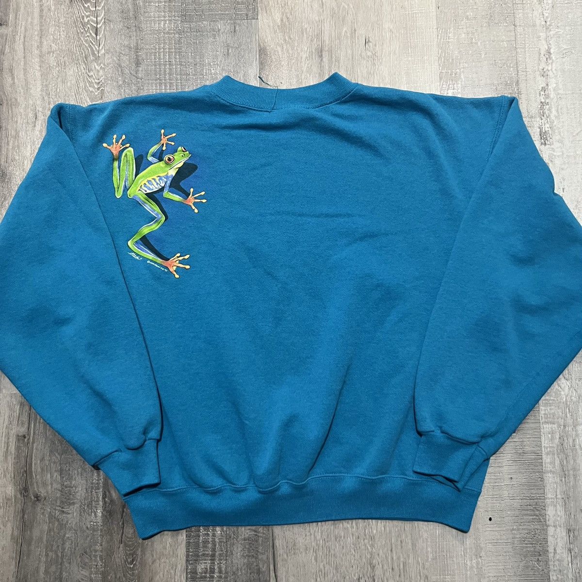 Hanes × Vintage Vintage Tree Frog 1991 Rainforest Art Animal Sweatshirt Size US XL / EU 56 / 4 - 3 Thumbnail
