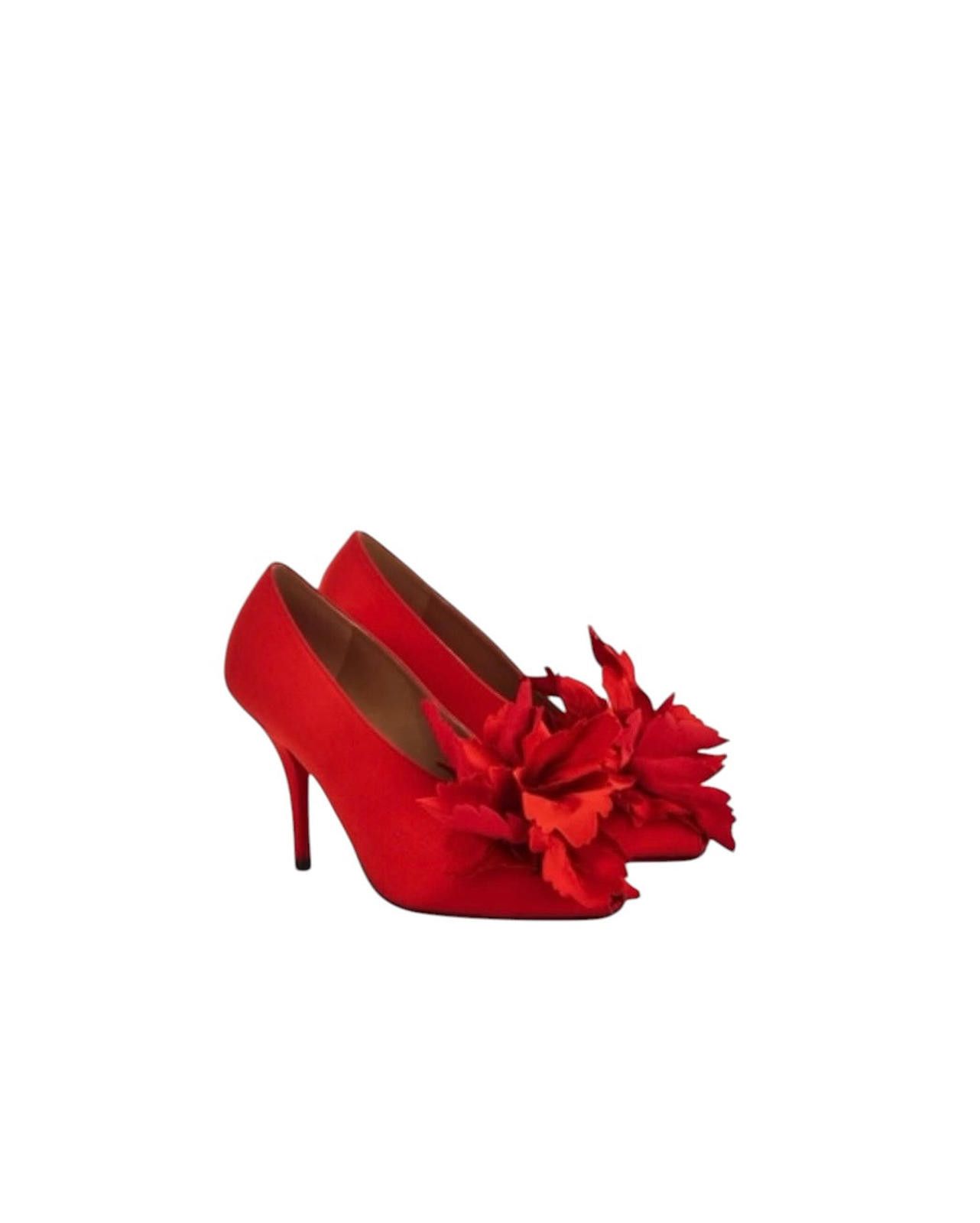 Salvatore Ferragamo Ferragamo Flower Embellished Pump Size US 7.5 / IT 37.5 - 2 Thumbnail
