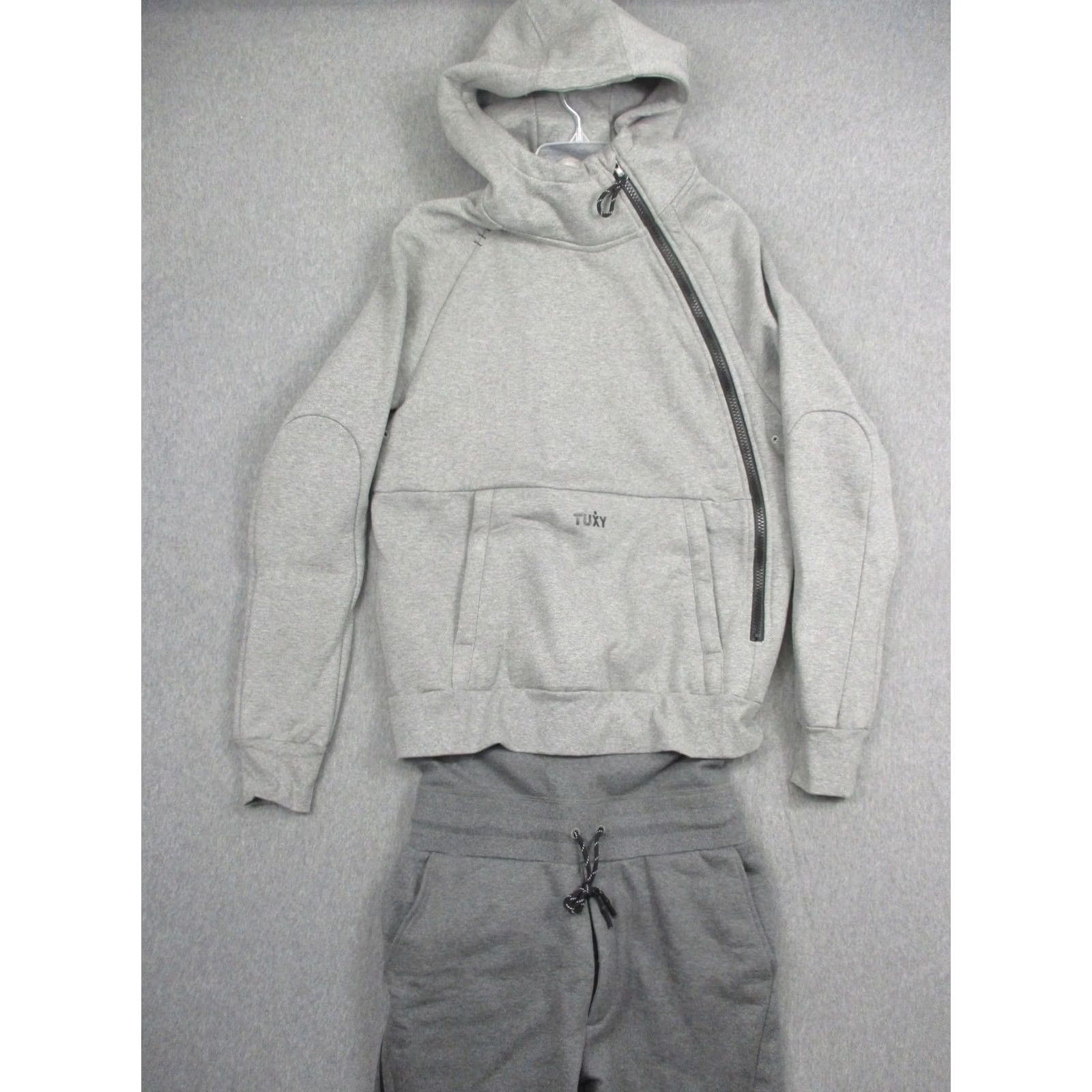 Vintage TUXY Sweatsuit Tracksuit Set Hoodie Joggers Fleece Pockets Gray Mens Medium Size US M / EU 48-50 / 2 - 3 Thumbnail