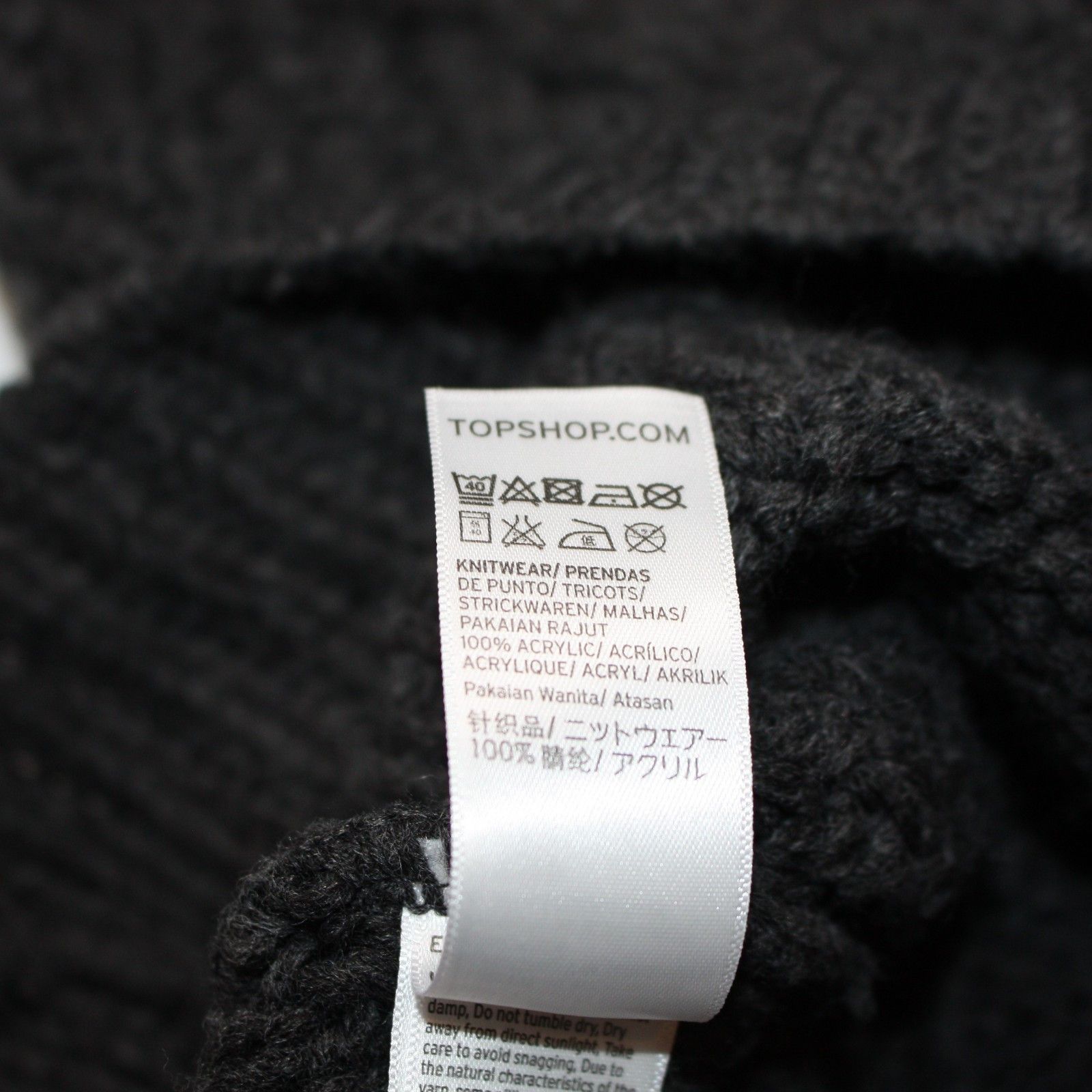 Topshop Long Open Front Cardigan Sweater in Charcoal size XS US 2-4 Size XS / US 0-2 / IT 36-38 - 12 Thumbnail