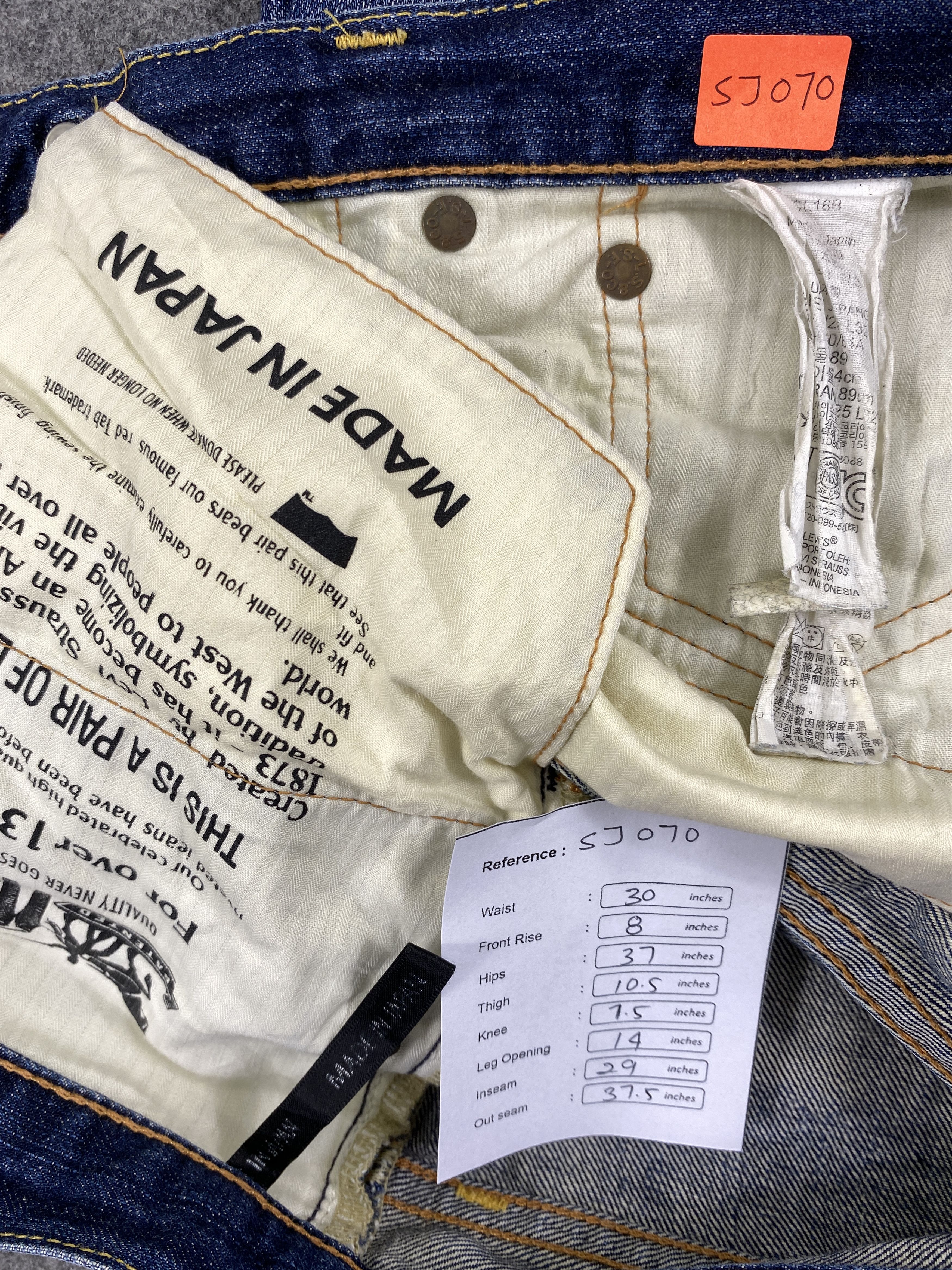 Levi's Distressed Blue Levi's Jeans 30x29 Denim -SJ070 Size US 30 / EU 46 - 8 Thumbnail