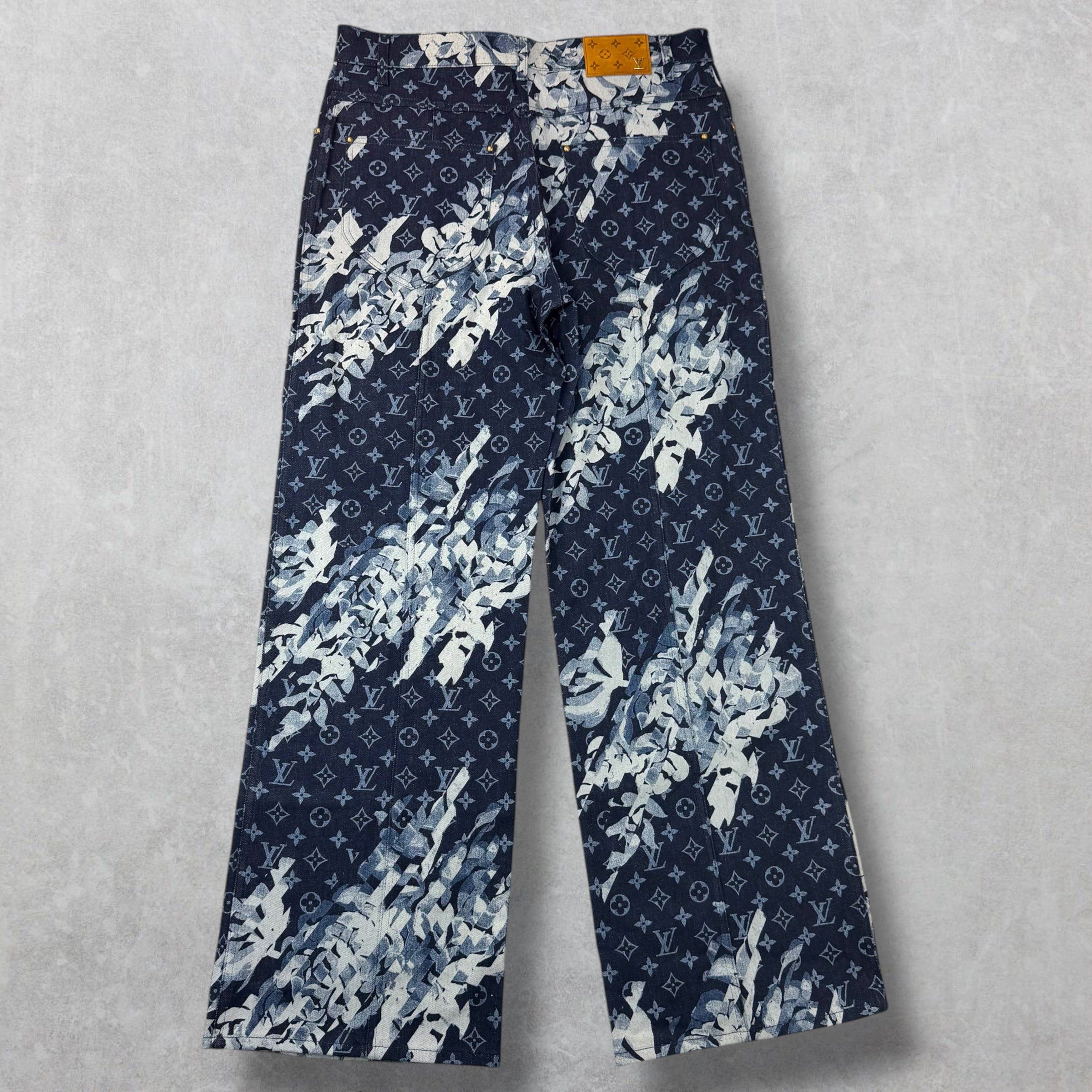 Louis Vuitton Louis Vuitton Monogram Flower Graphic Denim 34 Size US 34 / EU 50 - 3 Thumbnail
