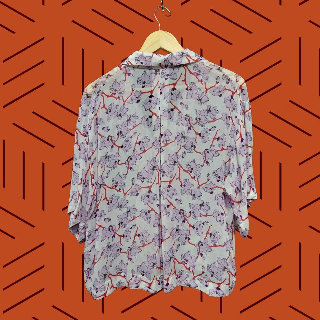 Rag & Bone rag & bone NEW YORK Floral Viscose Blouse Short Sleeve XS Woman Shirt Size XS / US 0-2 / IT 36-38 - 1 Thumbnail