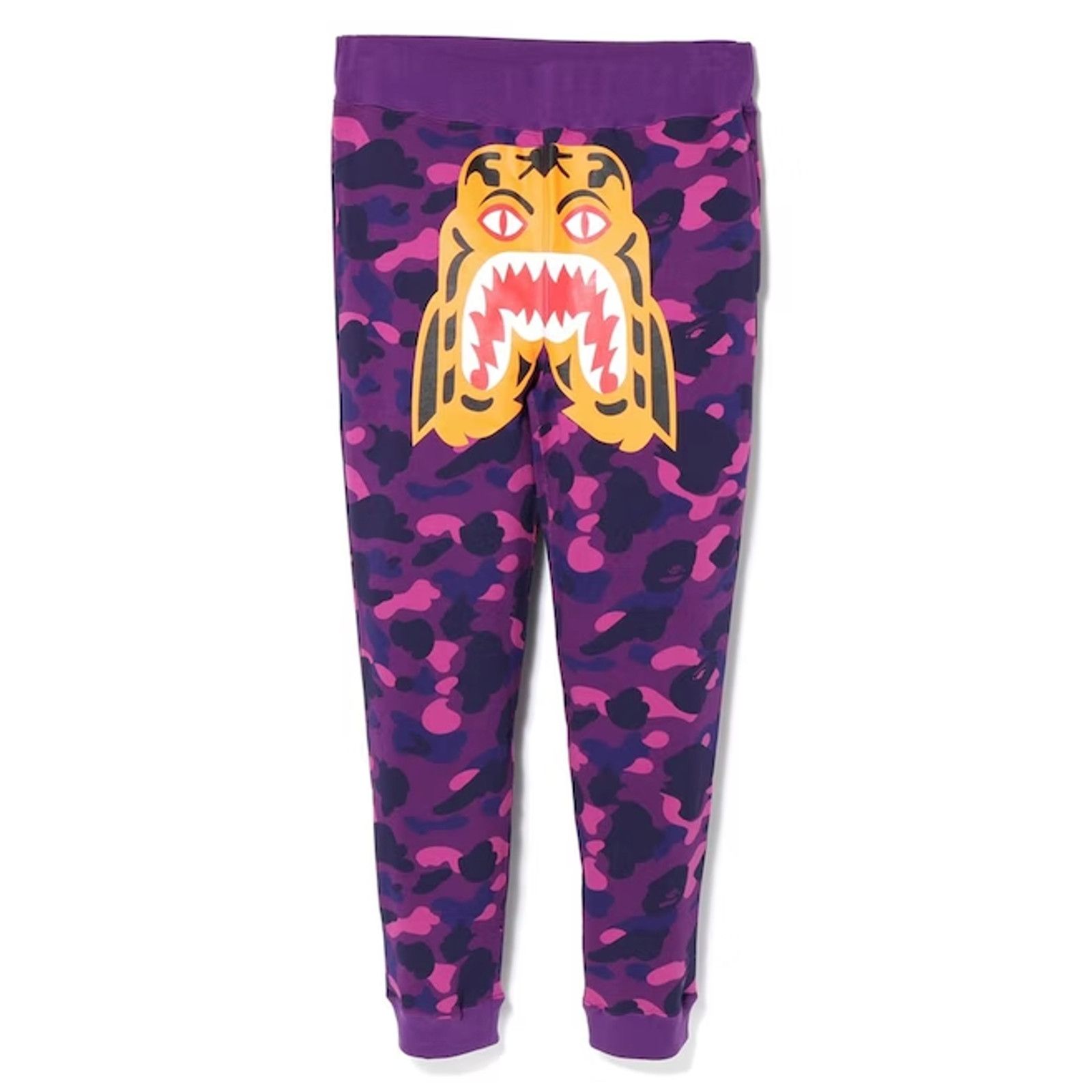 image of Bape Color Camo Tiger Sweatpants Purple, Men's (Size 36)