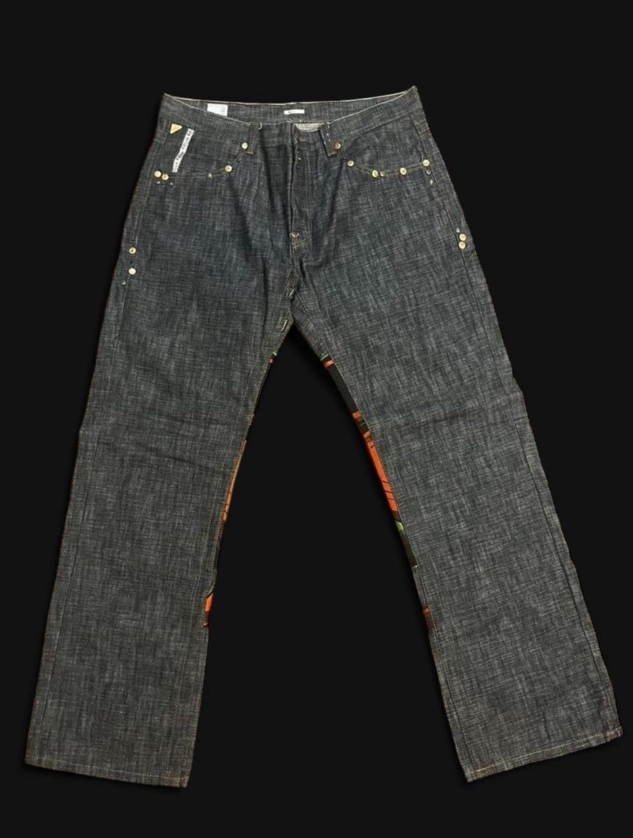 Other Parish Y2K Baggy Graphic Denim Jeans Snake Eyes Embroidered Size US 38 / EU 54 - 2 Thumbnail