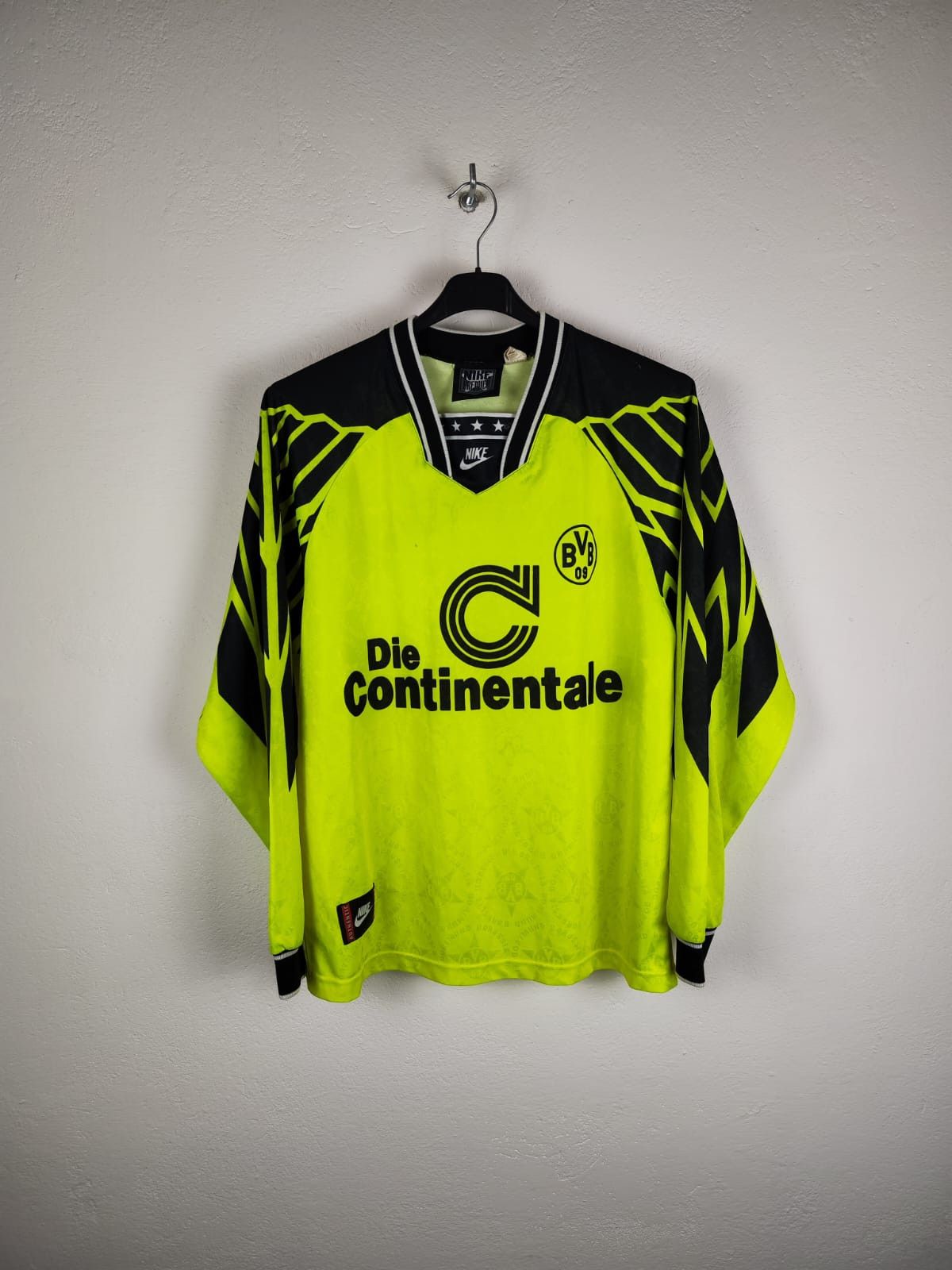 Nike × Vintage BVB Borussia Dortmund 1994/95 Home Shirt Nike Longsleeve ...