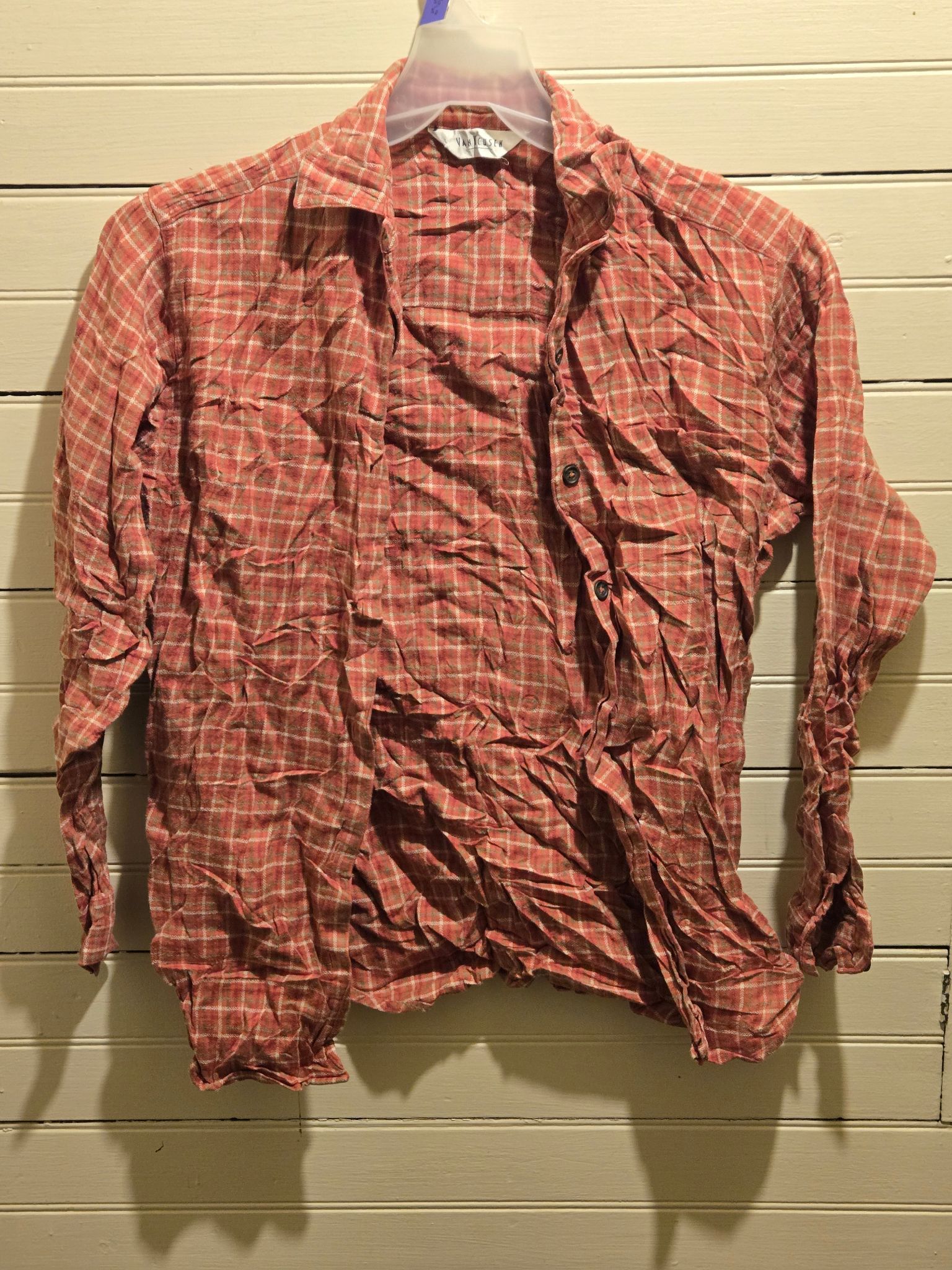 Van Heusen Van Heusen Shirt Mens S-M Long Sleeve Plaid Button Up Red Size US M / EU 48-50 / 2 - 1 Thumbnail