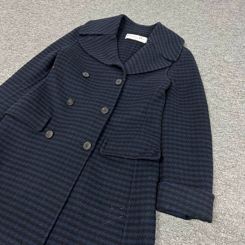 Dior Dior Houndstooth Long Coat with Lapel-2506 Size S / US 4 / IT 40 - 3 Thumbnail