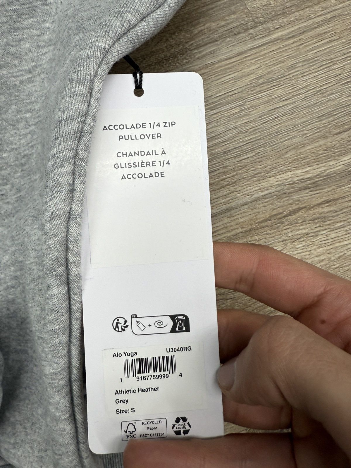 Alo Alo Grey Quarter Zip Sweatsuits Size US M / EU 48-50 / 2 - 4 Thumbnail