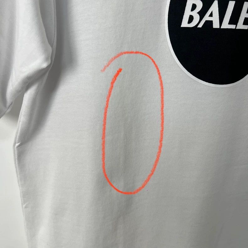 Balenciaga Logo Letter Print Round Neck T-Shirt