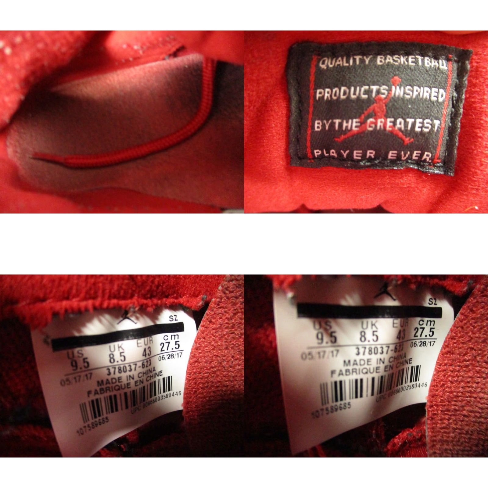 Nike VINTAGE Nike Air Jordan 11 Win Like 96 Sneaker Mens 9.5 Red White 378037-623 Retro Cherry OG XI Bred Size US 9 / EU 42 - 8 Thumbnail