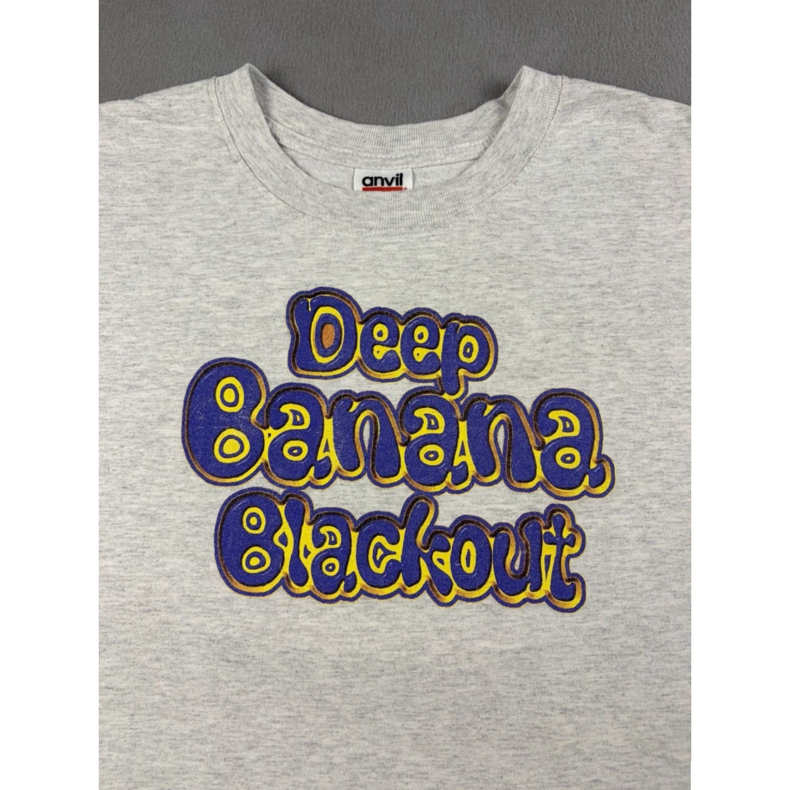 Vintage VINTAGE Deep Banana Blackout Band Shirt Men’s XL Gray Short Sleeve 90s Graphic Print T-Shirt Mens Size US XL / EU 56 / 4 - 2 Thumbnail