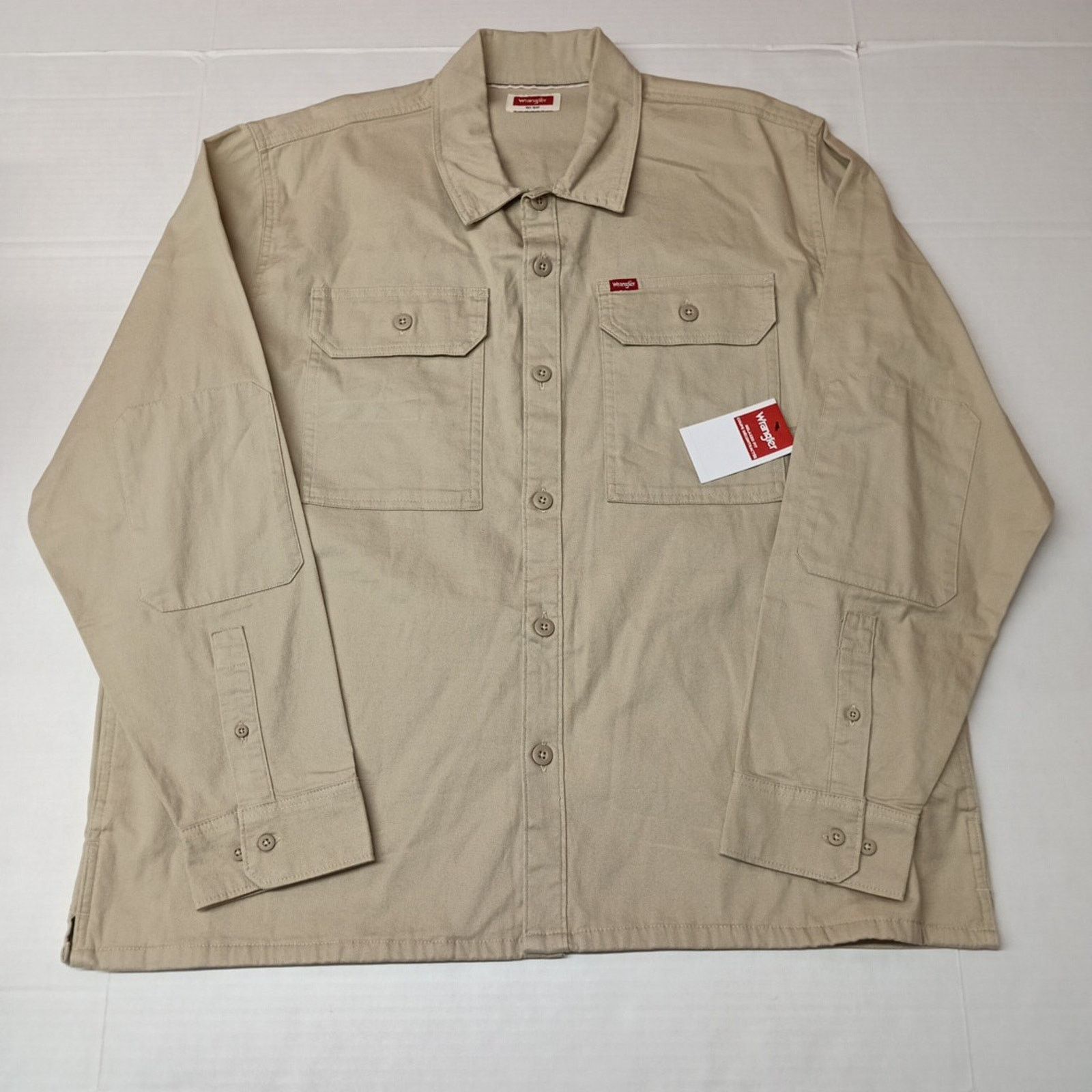 Wrangler Wrangler Jacket Overshirt Workwear Shacket Size XL Beige Size US XL / EU 56 / 4 - 1 Thumbnail