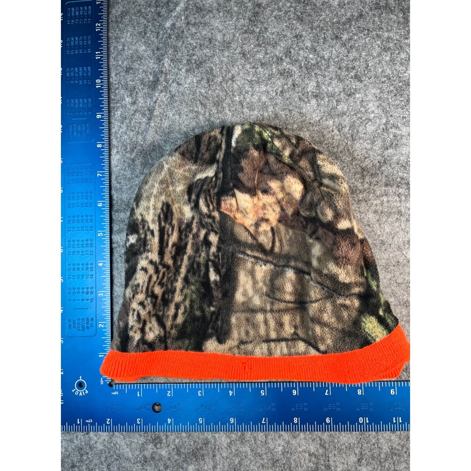 Vintage Rustic Ridge Beanie Toque Men One Size Orange Camo Knit 100% Acrylic Fish Camp Size ONE SIZE - 5 Thumbnail