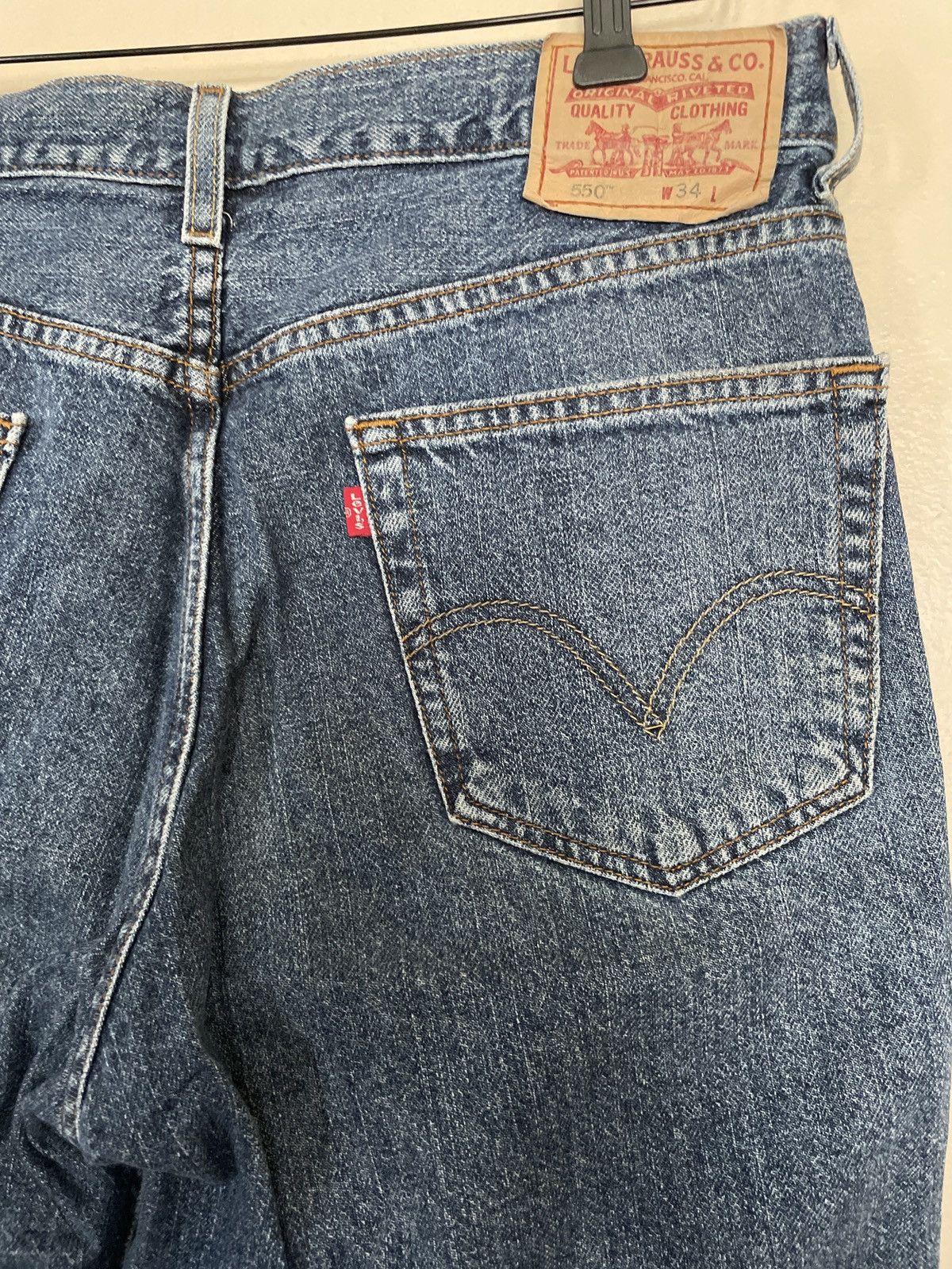 Levi's × Vintage Levi’s 550 Blue Denim Jean Shorts Size 34 Jorts Relaxed Fit Size US 34 / EU 50 - 6 Thumbnail