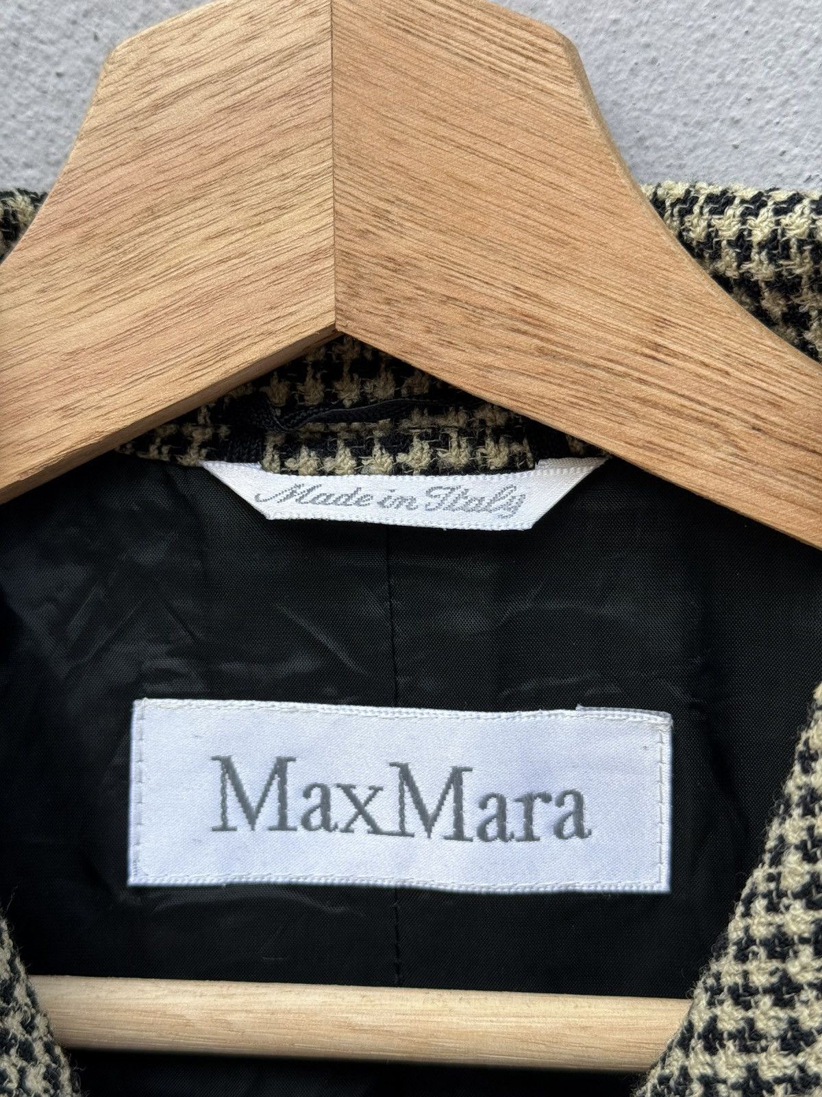 Max Mara MAX MARA Houndstooth Virgin Wool Tweed Crop Jacket Size S / US 4 / IT 40 - 3 Thumbnail