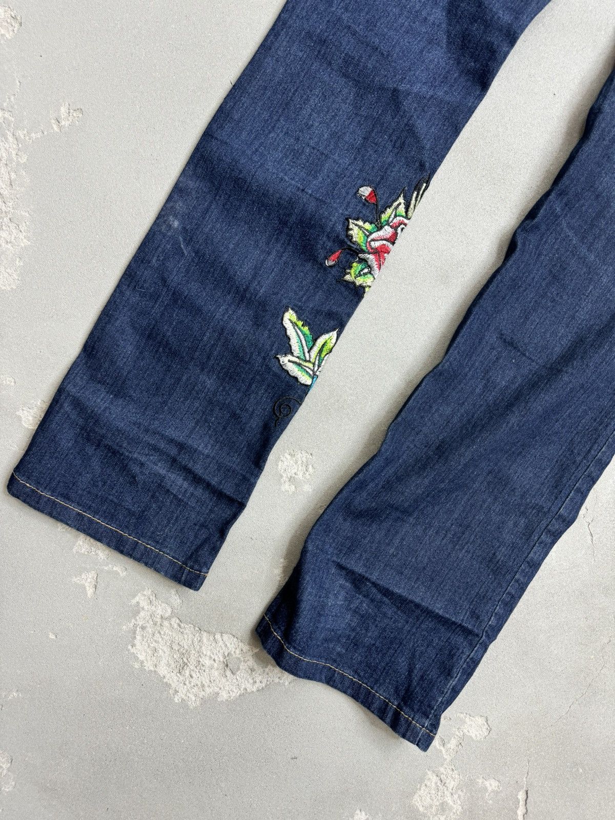 Ed Hardy Vintage Ed Hardy Jeans Skull Tattoo Embroidered Logo Size 27" / US 4 / IT 40 - 3 Thumbnail