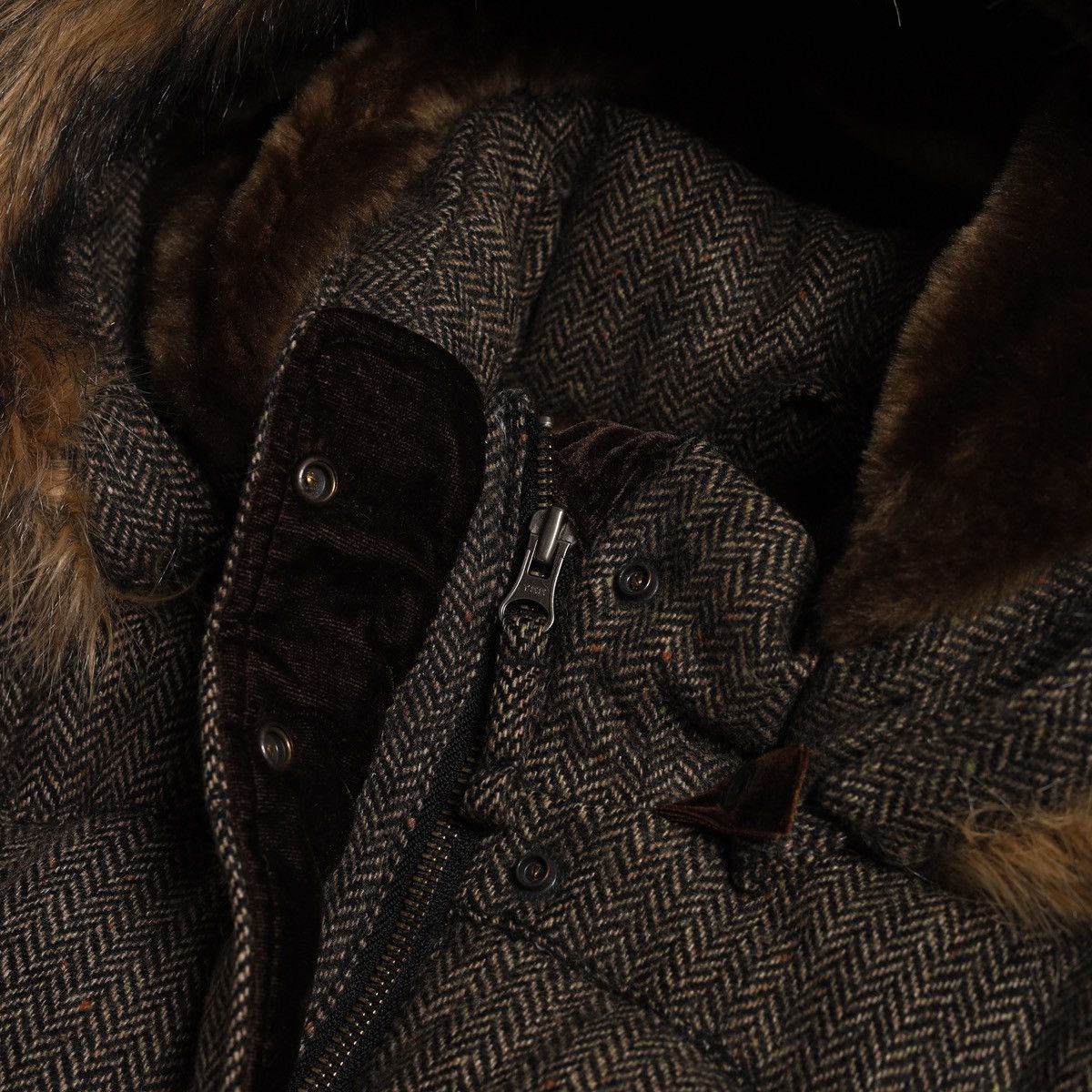Polo Ralph Lauren Ralph Lauren Faux Fur Tweed Down Puffer Parka Winter Jacket Size XL / US 12-14 / IT 48-50 - 8 Thumbnail