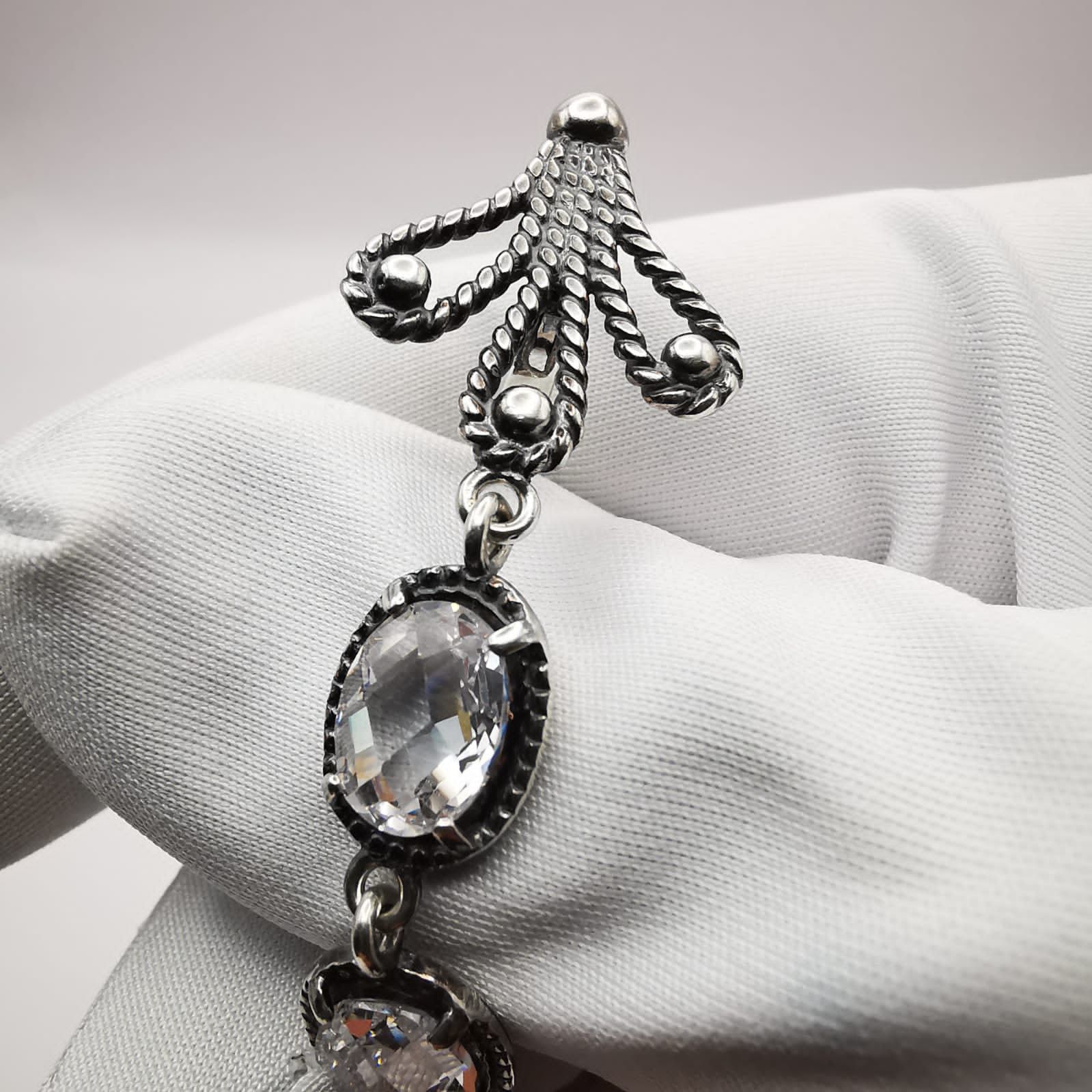 Vintage Artwork Vintage,Filigree,925 Sterling Silver Earrings 11,2 g Size ONE SIZE - 6 Thumbnail