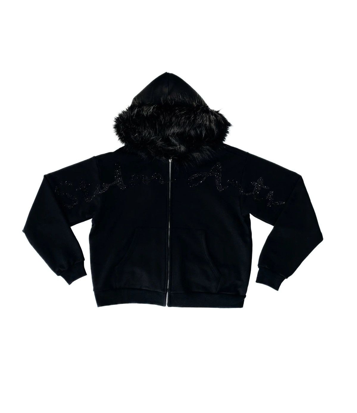 Other Stolen Arts Triple Black Studded Fur Zip Up Hoodie Size US S / EU 44-46 / 1 - 1 Preview