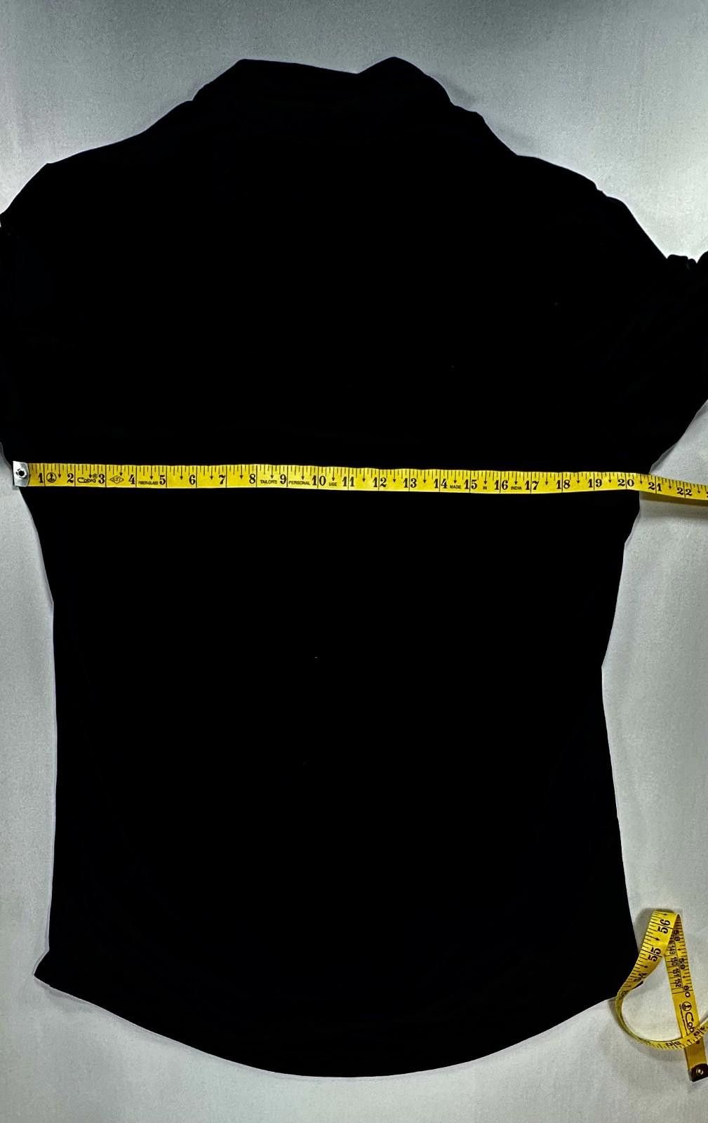 Xlarge X Cuts 1/4 Button Cotton/Poly/Spandex Polo Shirt Black Men L Size US L / EU 52-54 / 3 - 4 Thumbnail