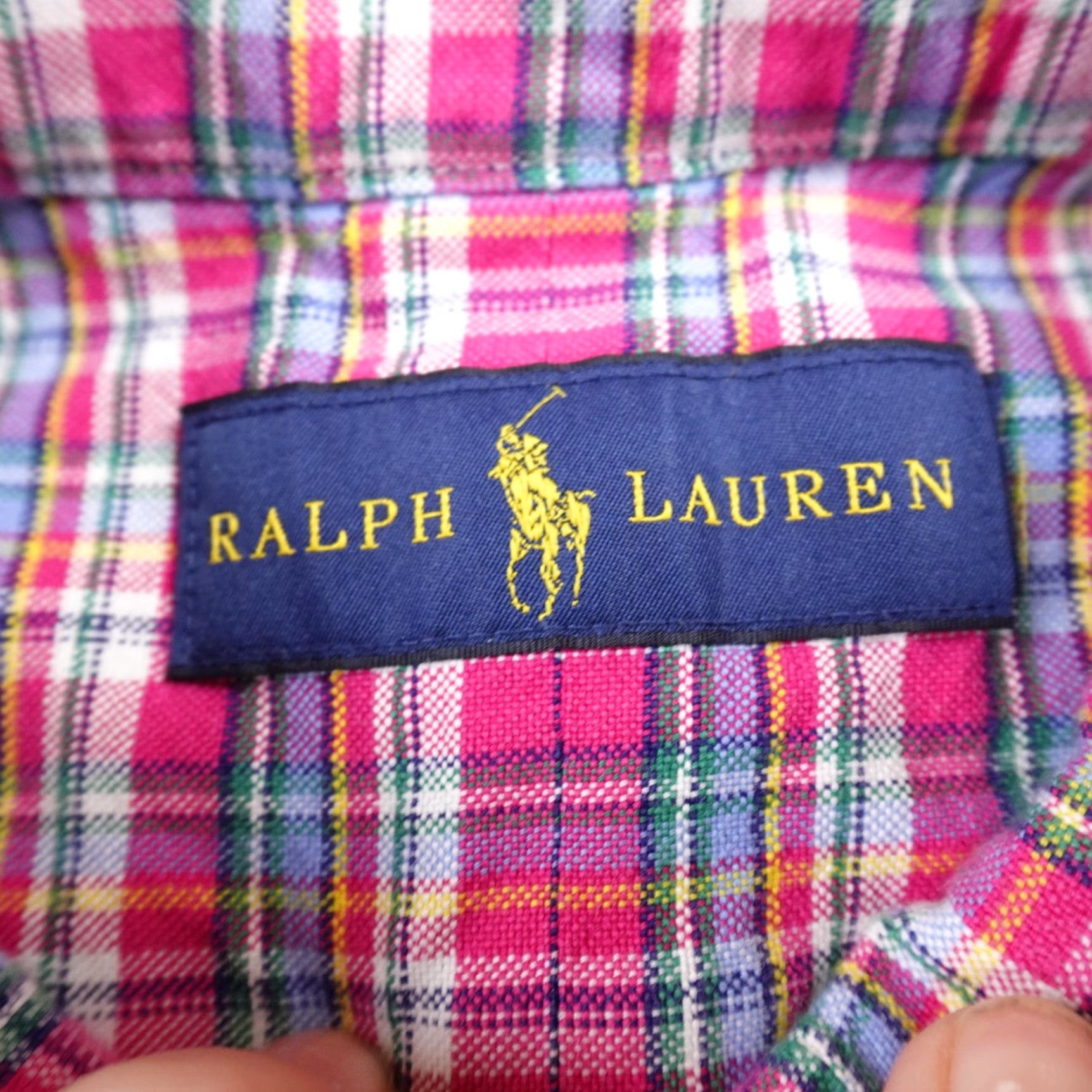 Ralph Lauren Ralph Lauren Shirt Mens L Pink Madras Plaid Long Sleeve Button Up RL Size US L / EU 52-54 / 3 - 4 Thumbnail
