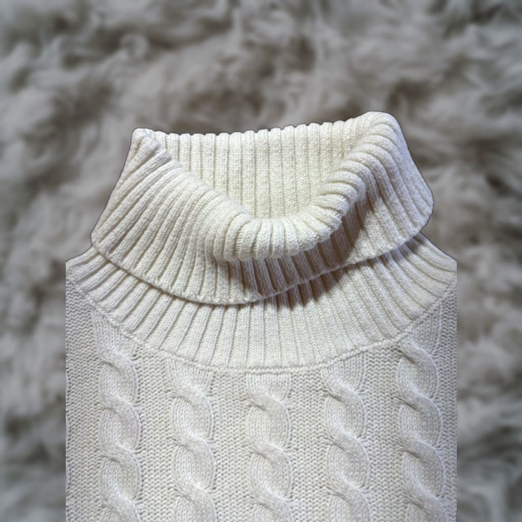 Sundance Womens Sweater Long Sleeve Size Medium Knit White Turtleneck Pullover Knits Women M White 90s?