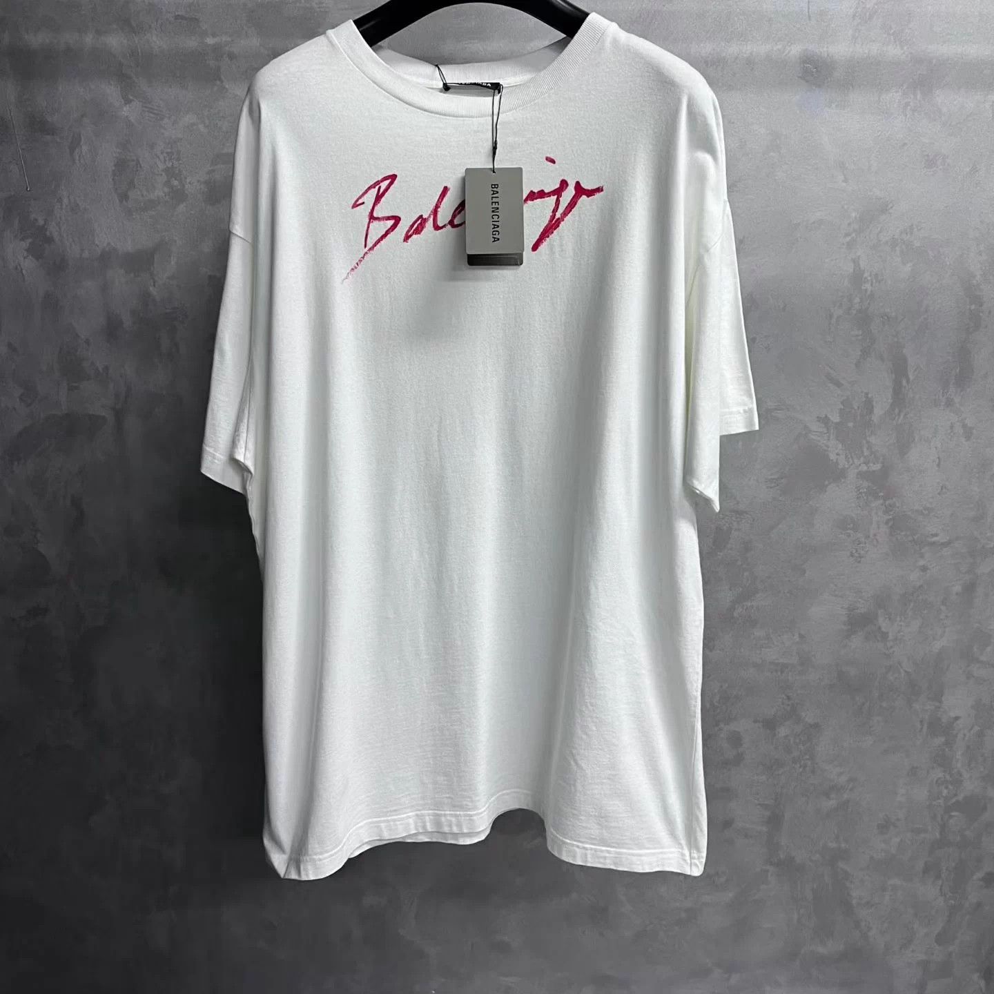 Balenciaga Balenciaga white logo print cotton T-shirt XS Size US XXS / EU 40 - 1 Thumbnail