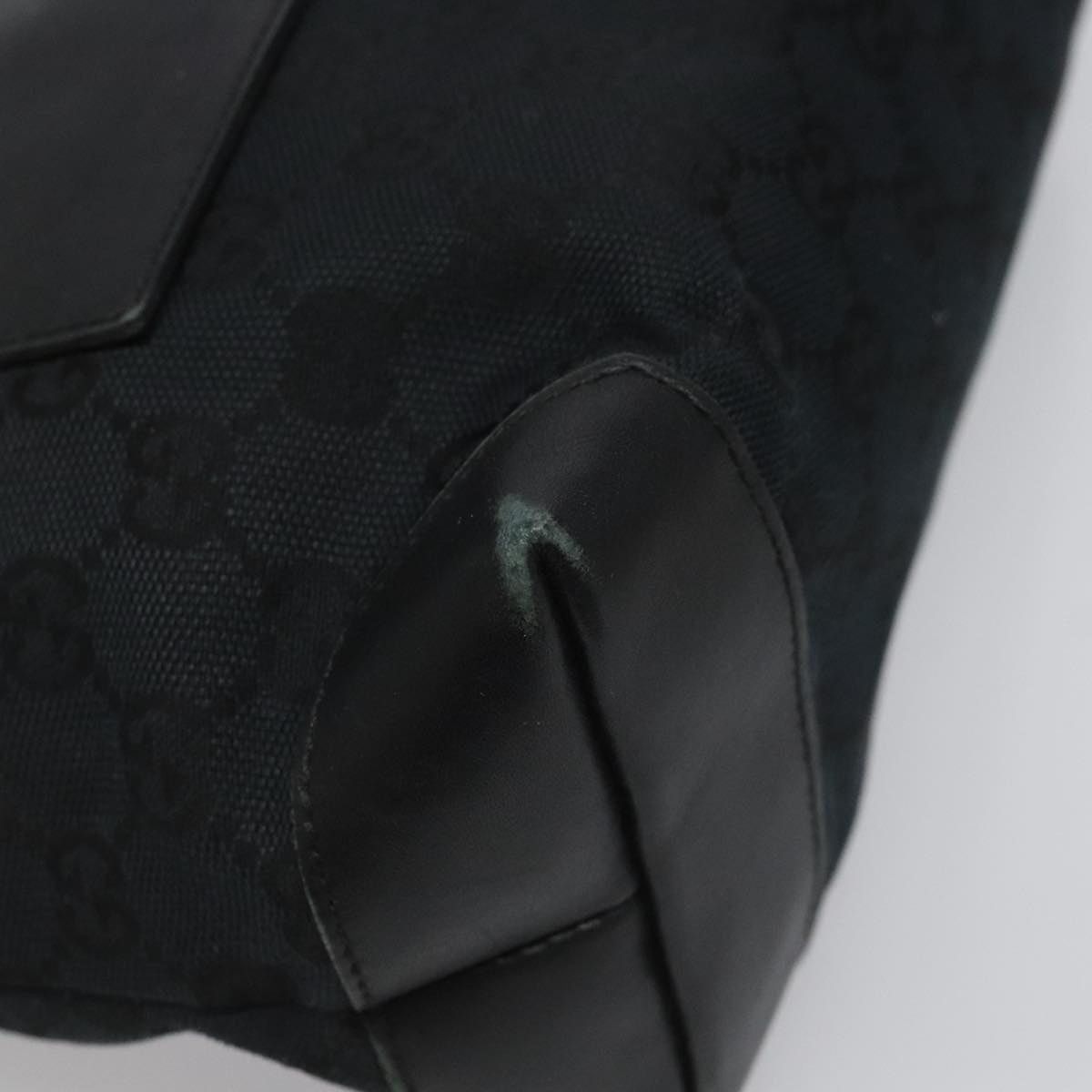 Gucci GUCCI GG Canvas Sherry Line Tote Bag Black White 019 0402 Size ONE SIZE - 11 Thumbnail