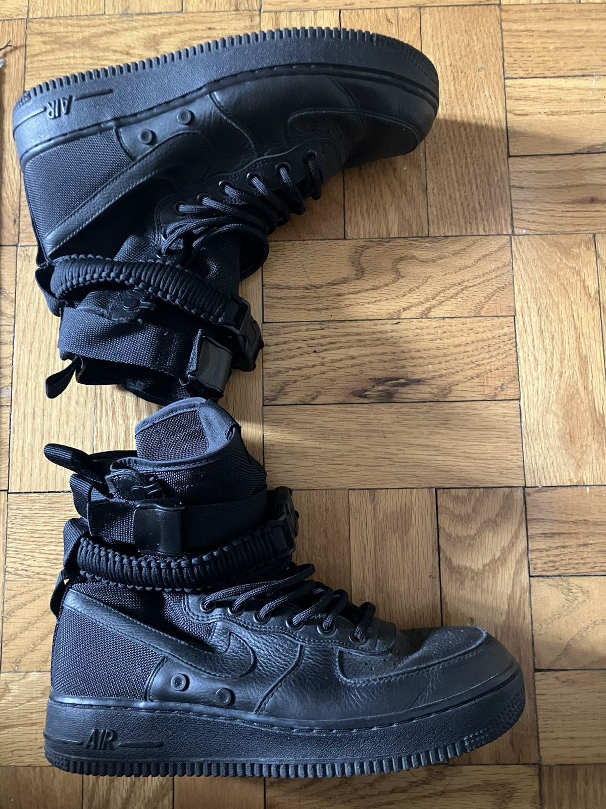 Nike 2017 Nike SF Air Force 1 high, double buckle, ‘Triple black’ Size US 8 / EU 41 - 2 Thumbnail