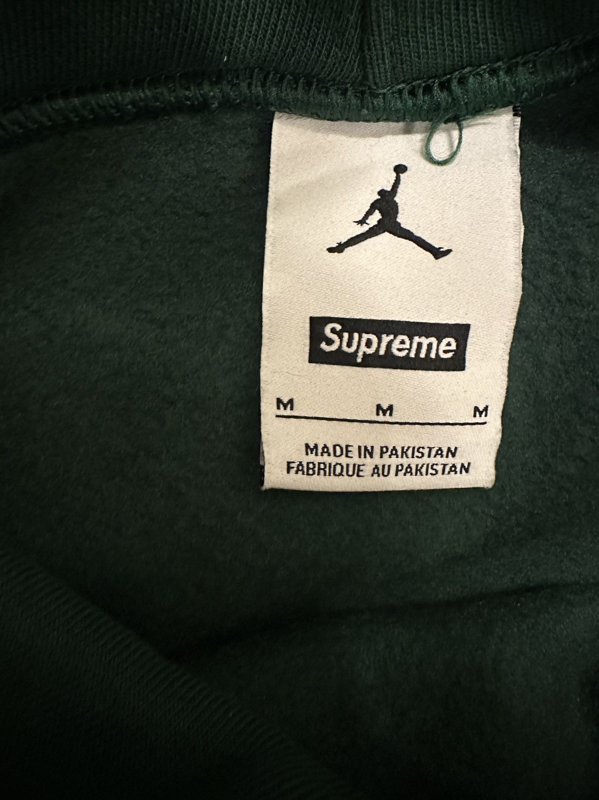Jordan Brand × Supreme SUPREME X JORDAN HOODED SWEATSHIRT GREEN SIZE LARGE Size US L / EU 52-54 / 3 - 8 Thumbnail