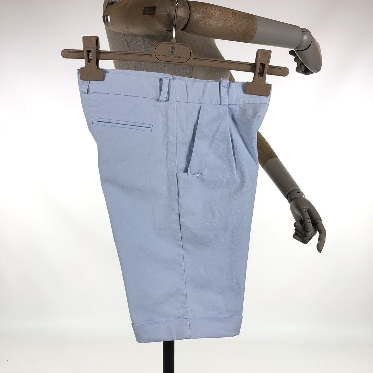 Dior Child DIOR HOMME Logo Bee Embroidered Denim Breeches Chino Bermuda Shorts Size 24" / US 00 / IT 34 - 4 Thumbnail