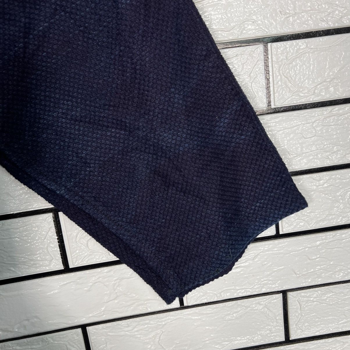 Vintage Bushu Navy Blue Indigo Shashiko Thick Weave Kimono 4133-C188 Size US L / EU 52-54 / 3 - 10 Thumbnail